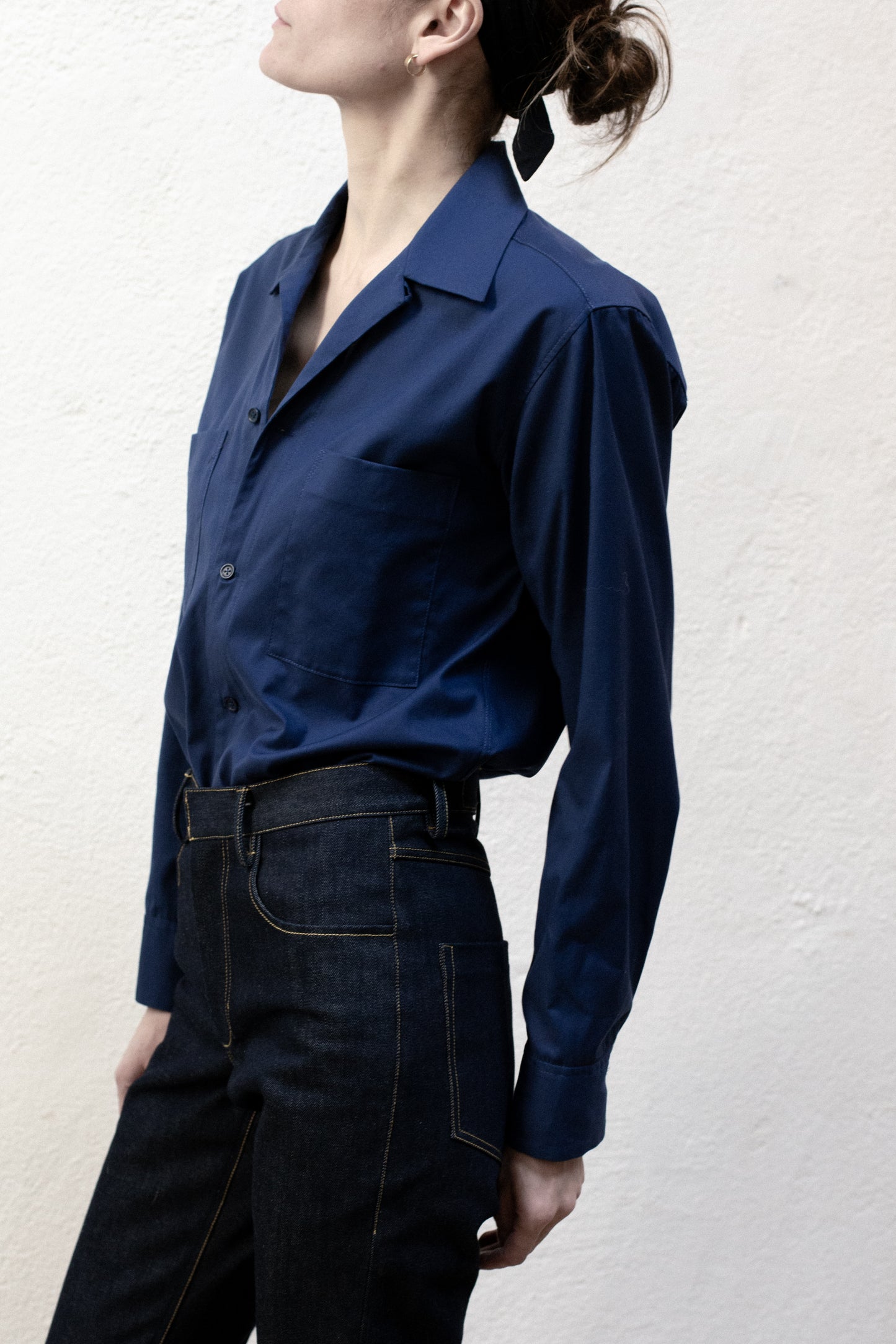 Casual Shirt in Blue Cotton