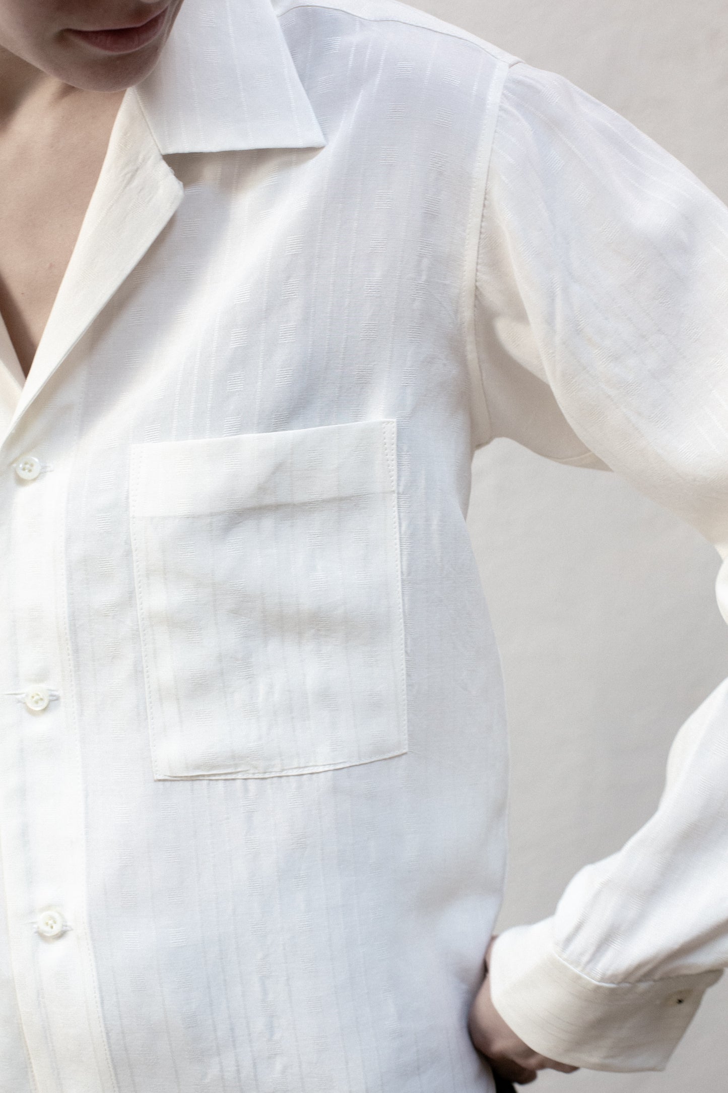 Casual Shirt in Creme Plaid Tencel