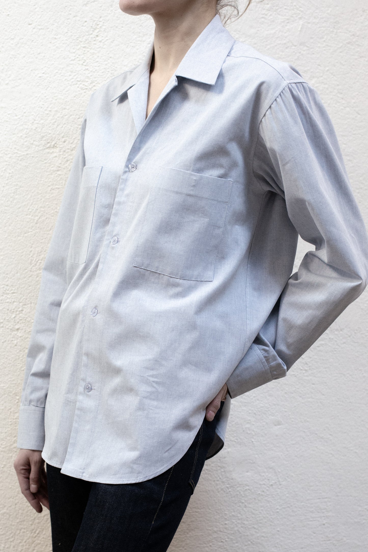 Casual Shirt in Light Blue Chambray
