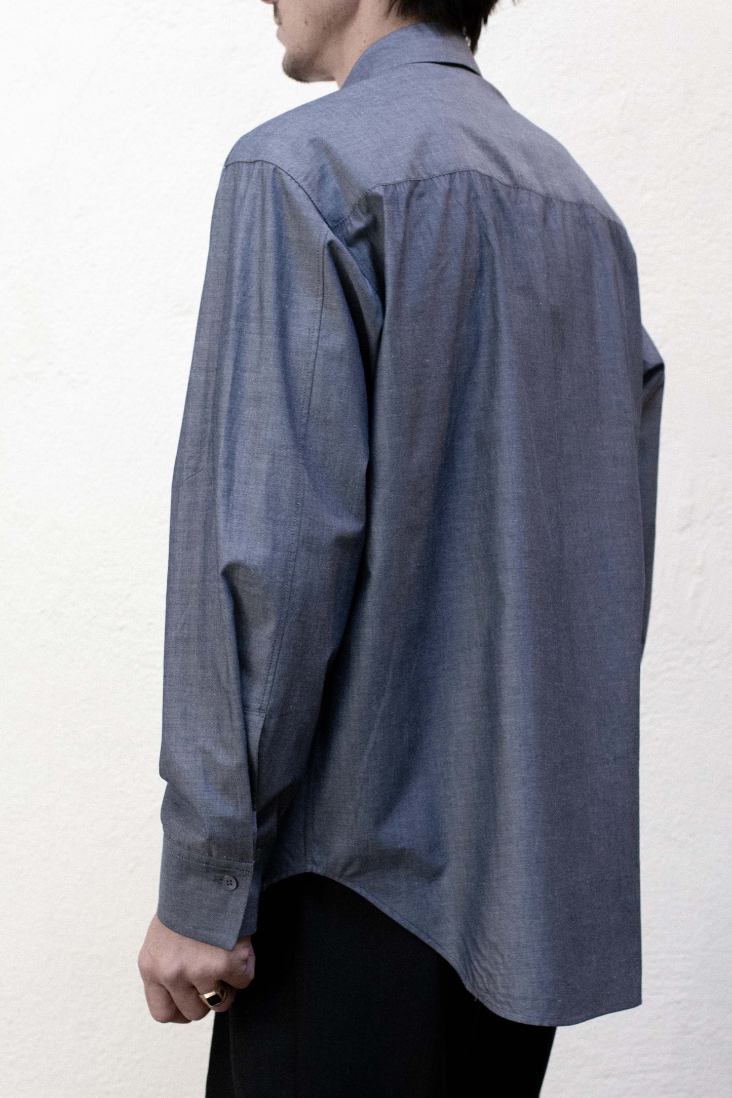 Casual Shirt in Grey Cotton