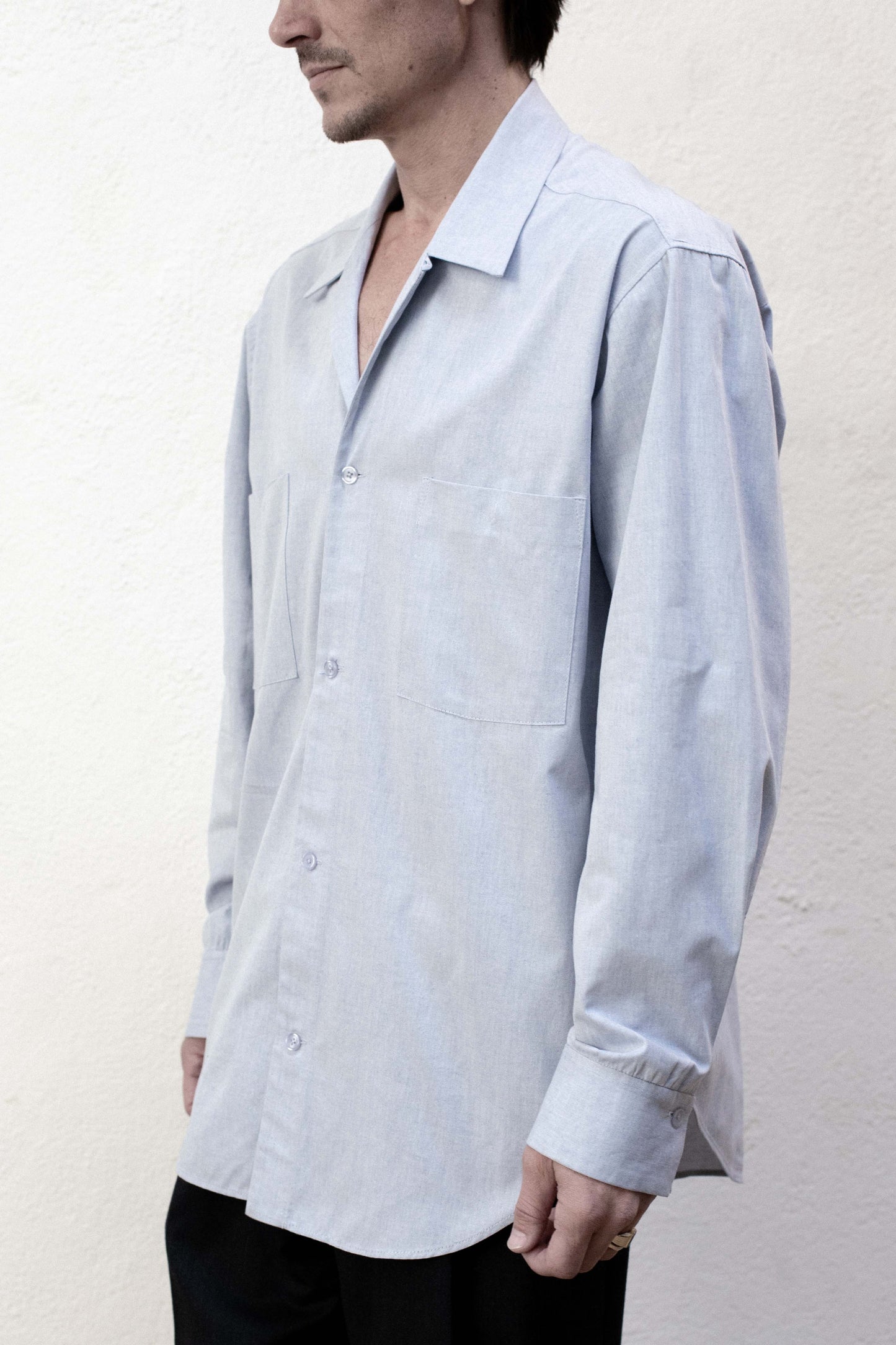 Casual Shirt in Light Blue Chambray