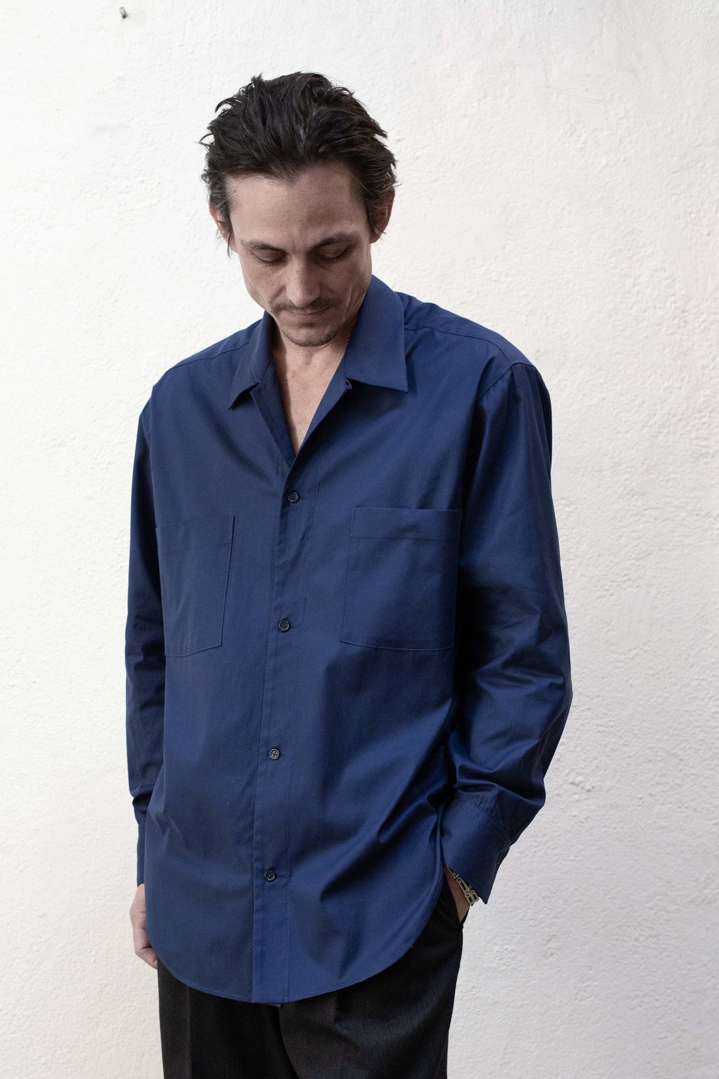 Casual Shirt in Blue Cotton