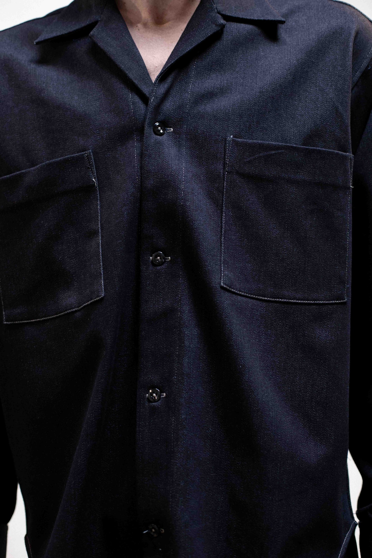 Casual Shirt in Dark Blue Denim