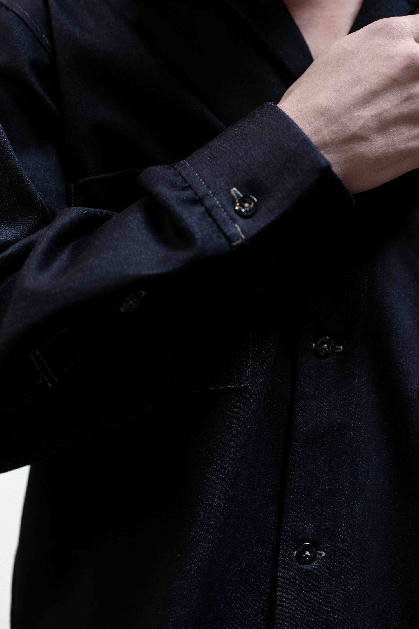 Casual Shirt in Dark Blue Denim