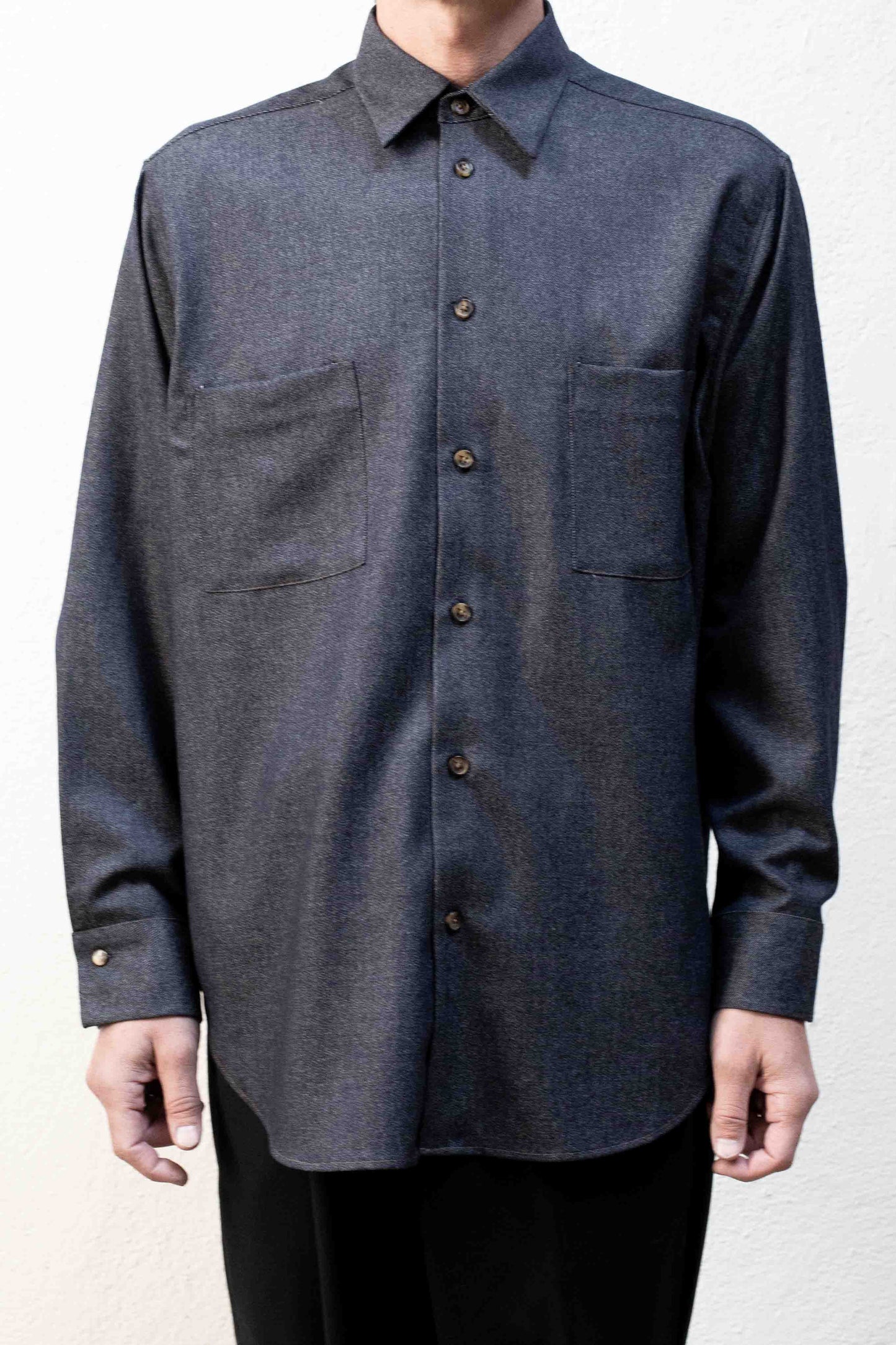 Dress Shirt in Indigo Pima Cotton