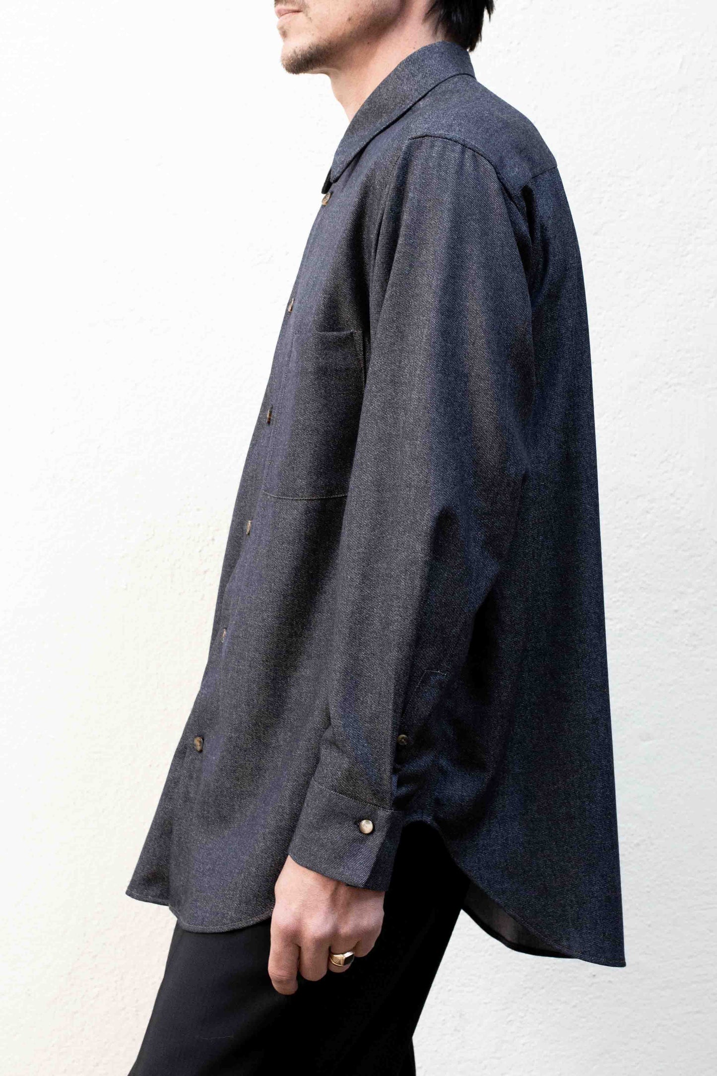 Dress Shirt in Indigo Pima Cotton