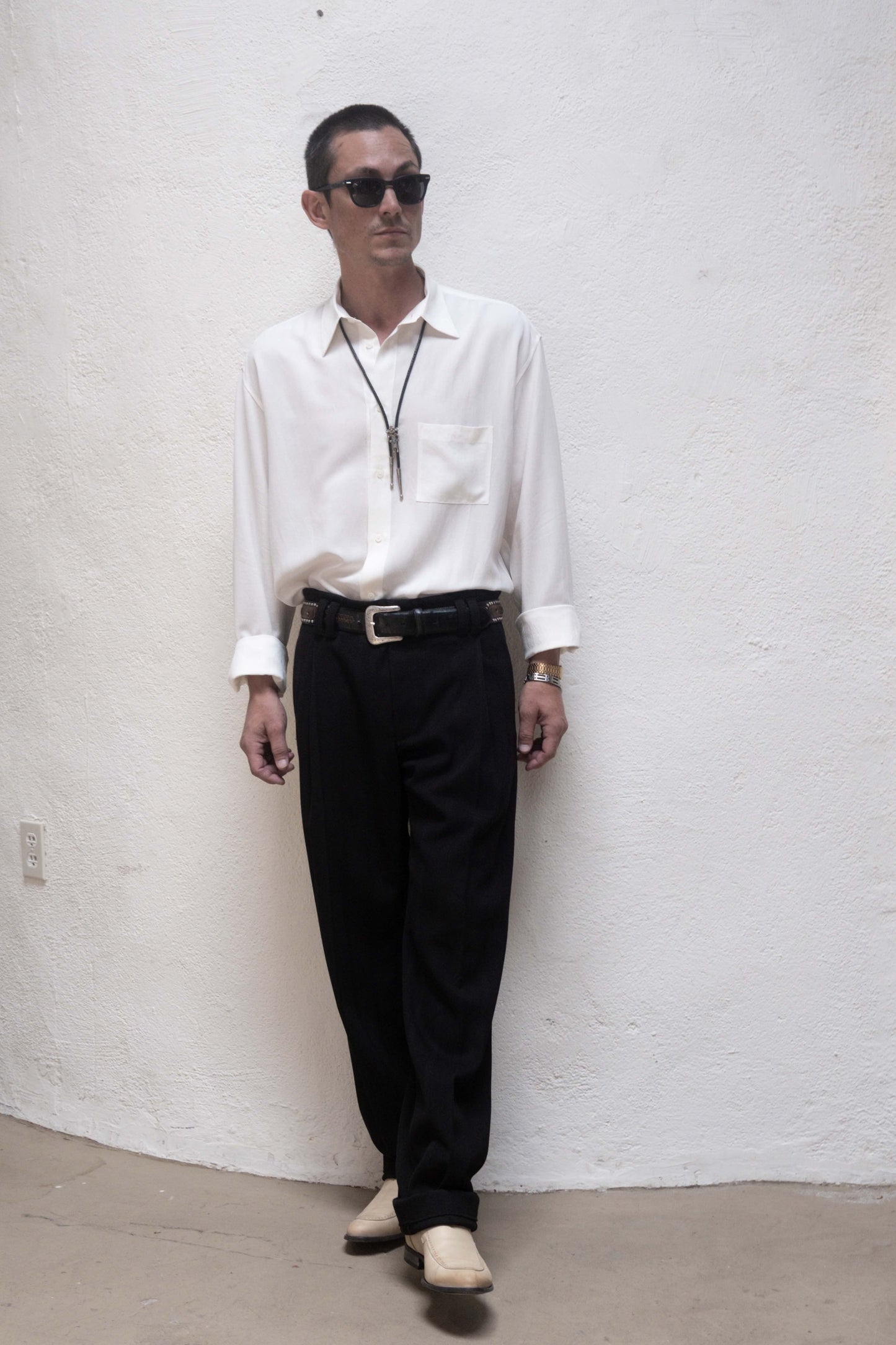 Dress Shirt in White Tencel