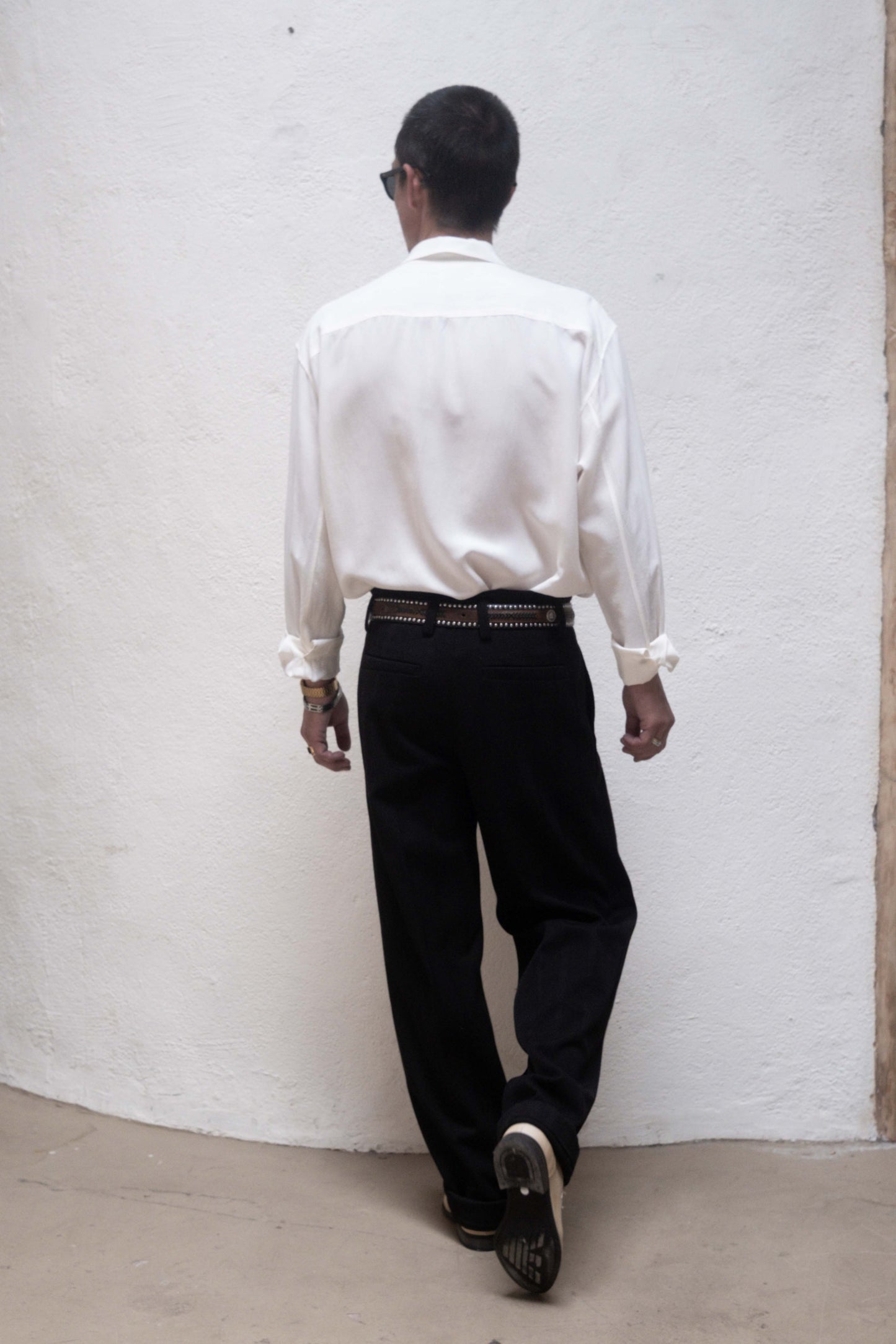 Dress Shirt in White Tencel
