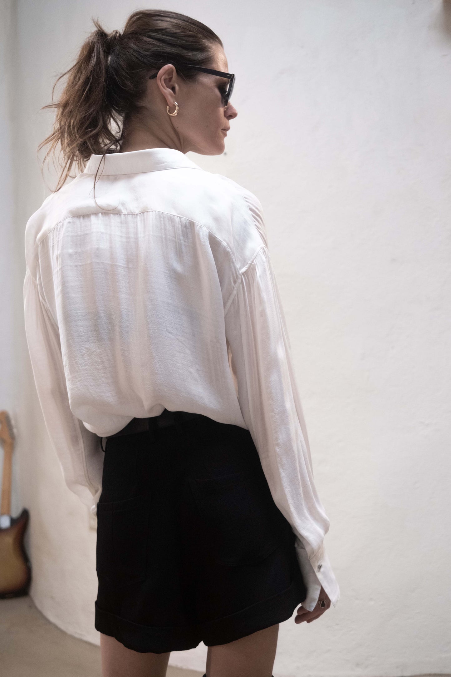 Arc White Silk Shirt