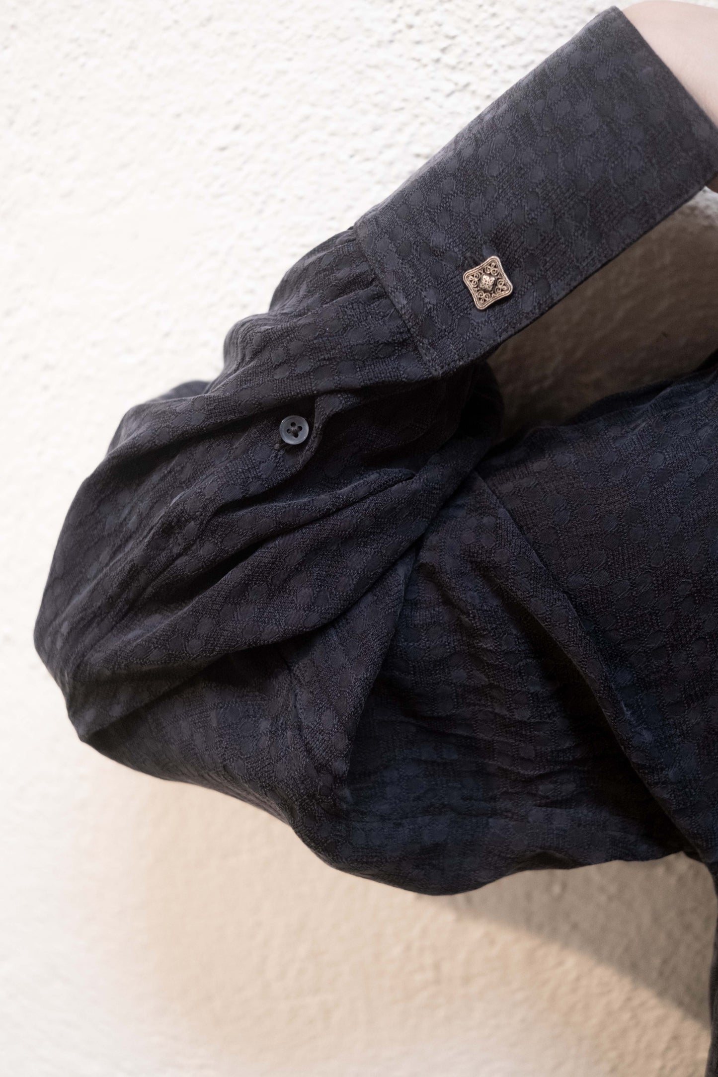 Arc Dress Blue Jaquard Rayon