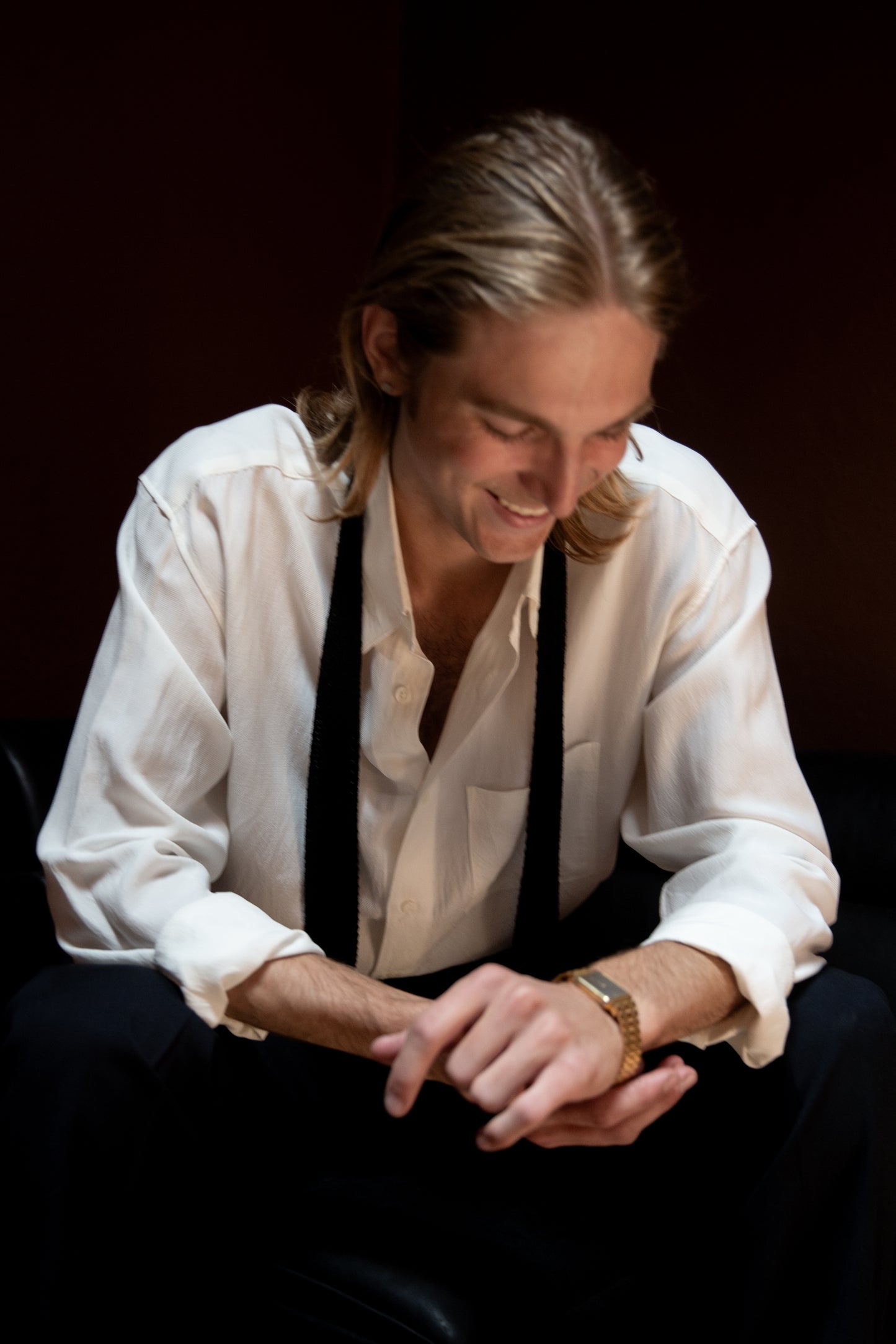 Dress Shirt in White Tencel