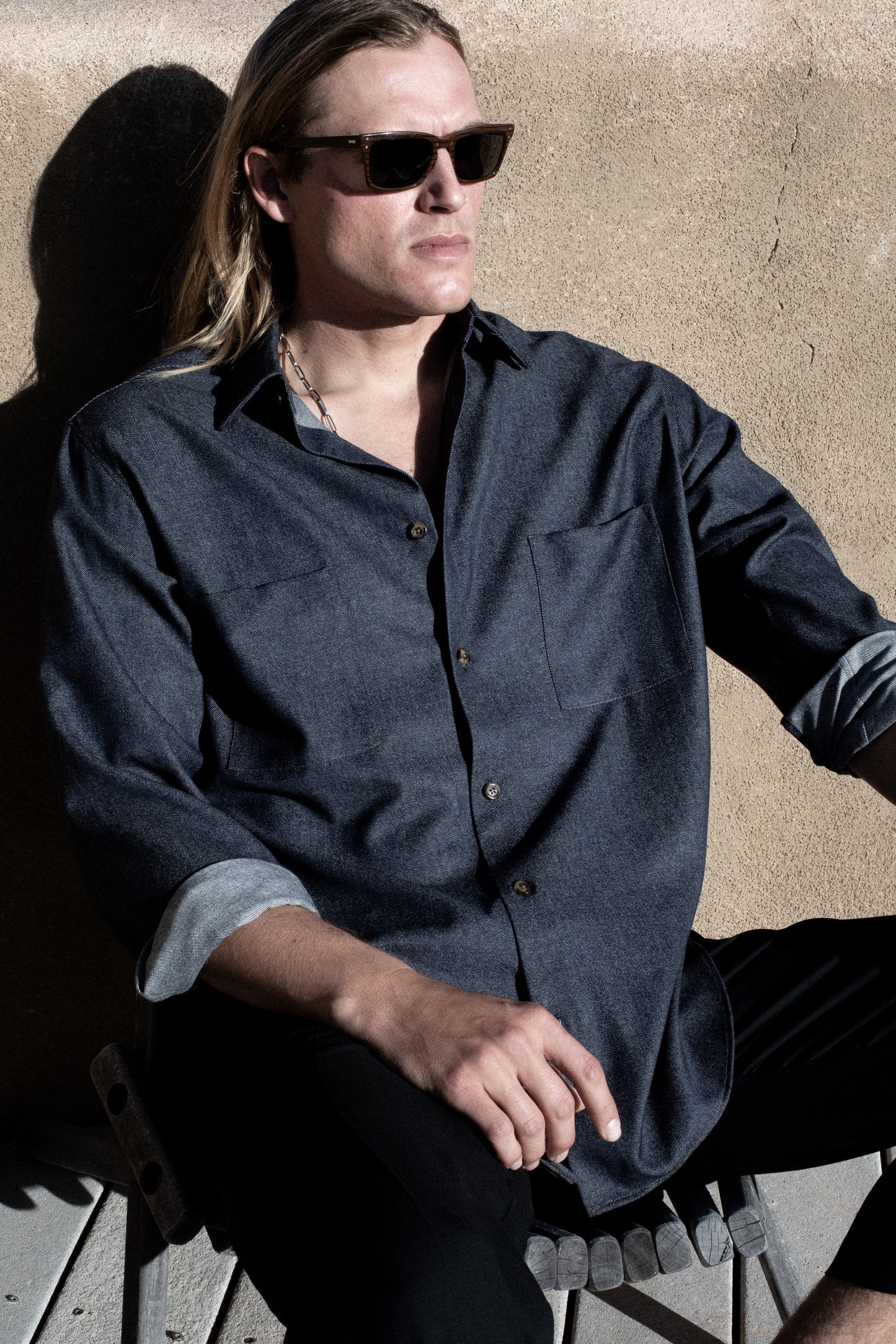 Dress Shirt in Indigo Pima Cotton