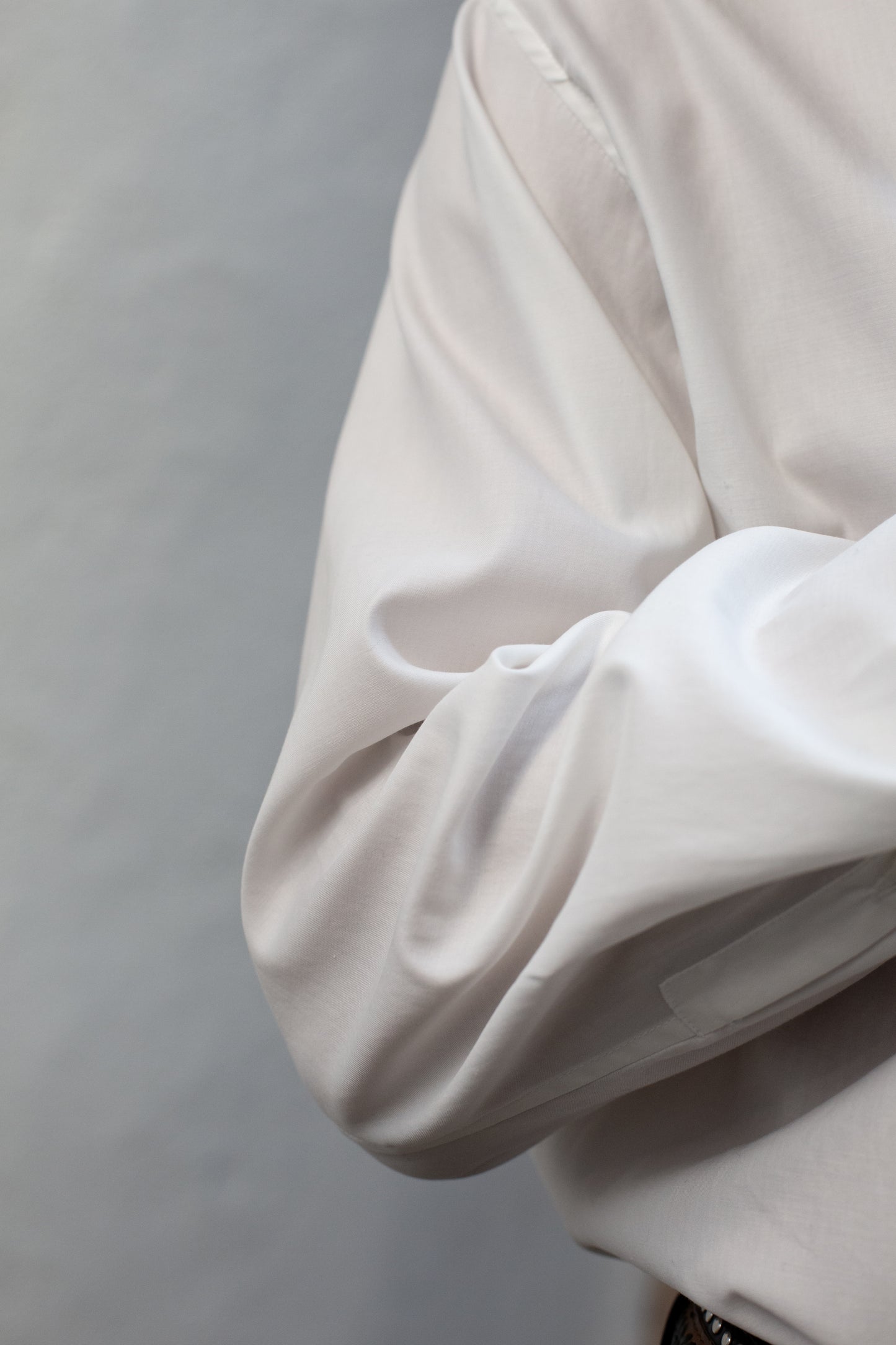Dress Shirt in Ivory White Egyptian Pima Cotton