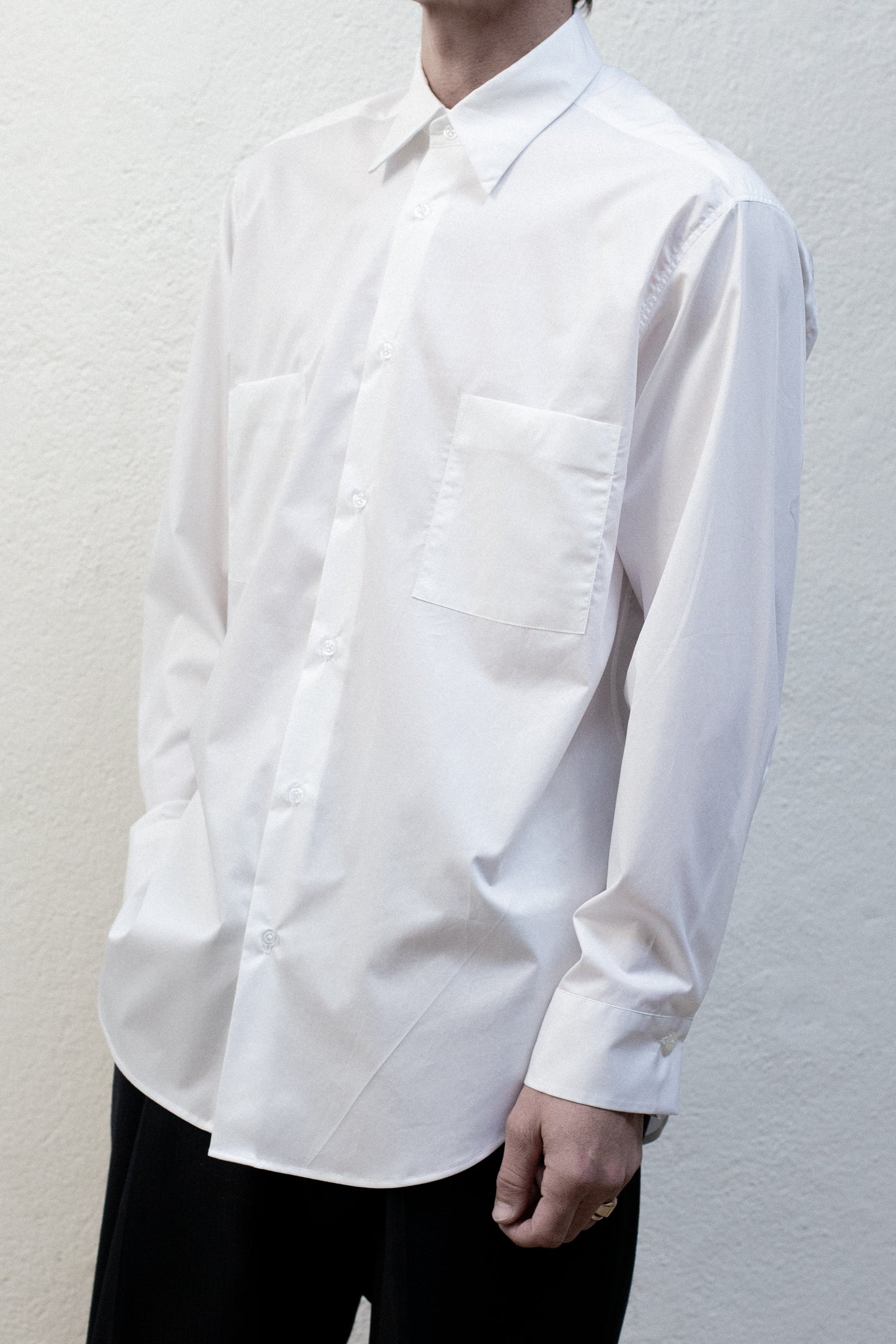 Dress Shirt in Ivory White Egyptian Pima Cotton
