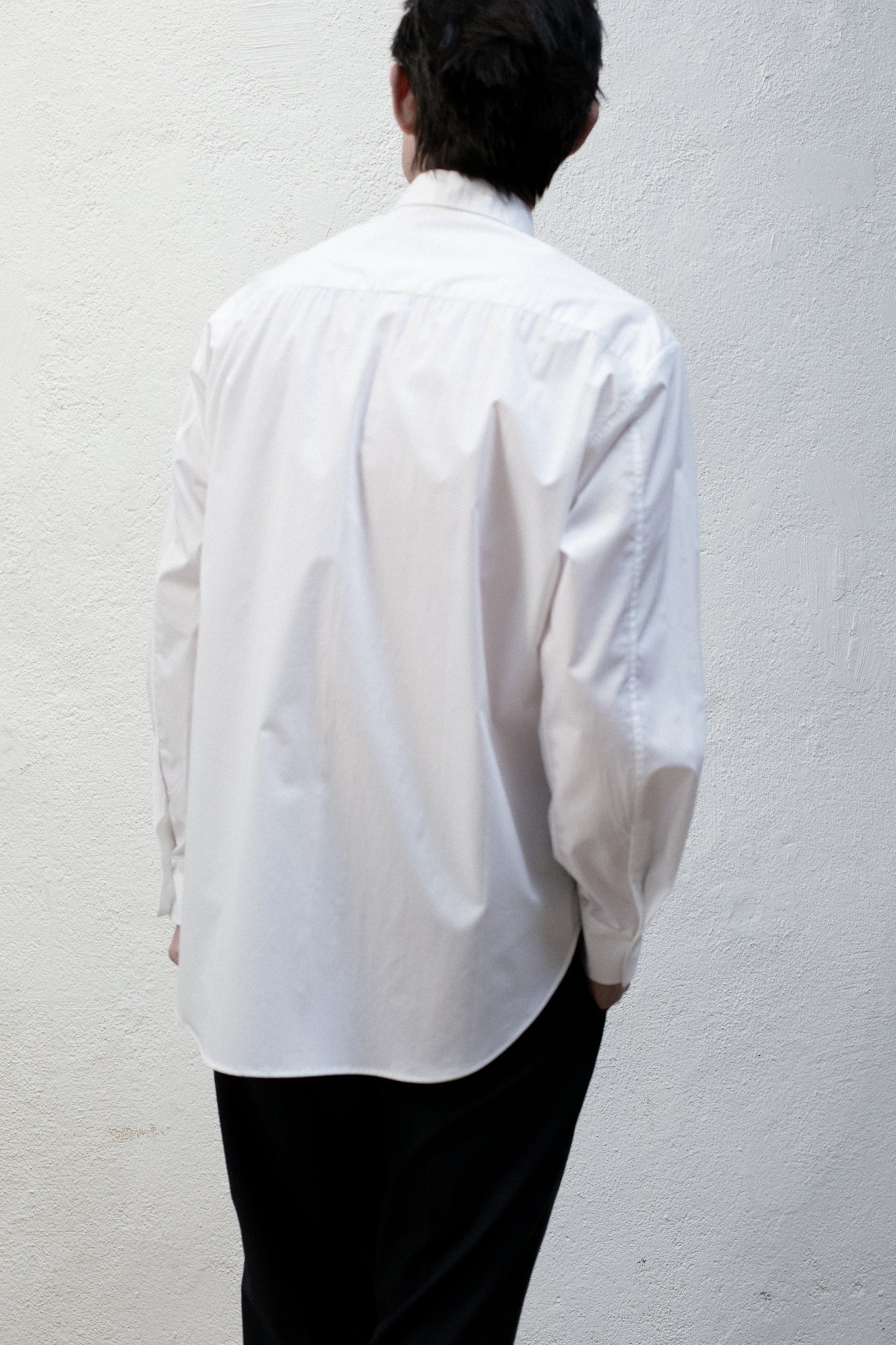 Dress Shirt in Ivory White Egyptian Pima Cotton