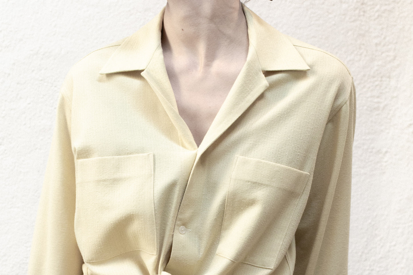 Casual Shirt in Yellow Fade Silk/Cotton