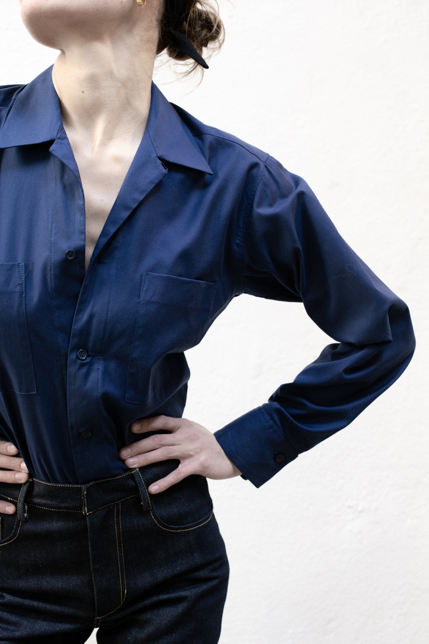 Casual Shirt in Blue Cotton