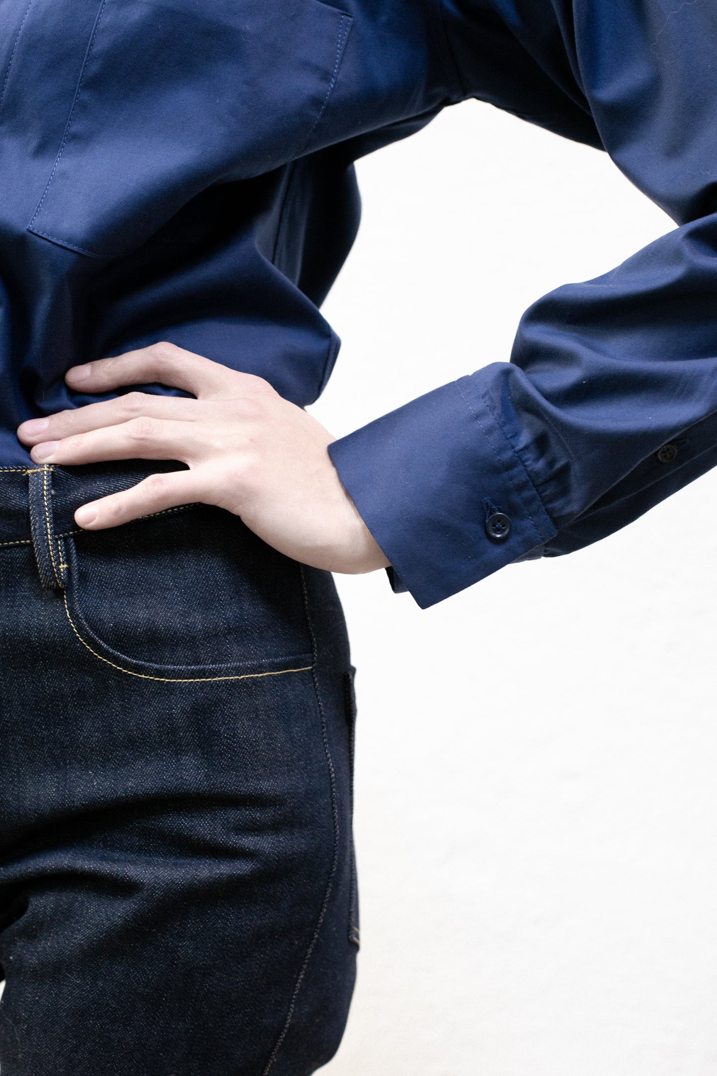 Casual Shirt in Blue Cotton