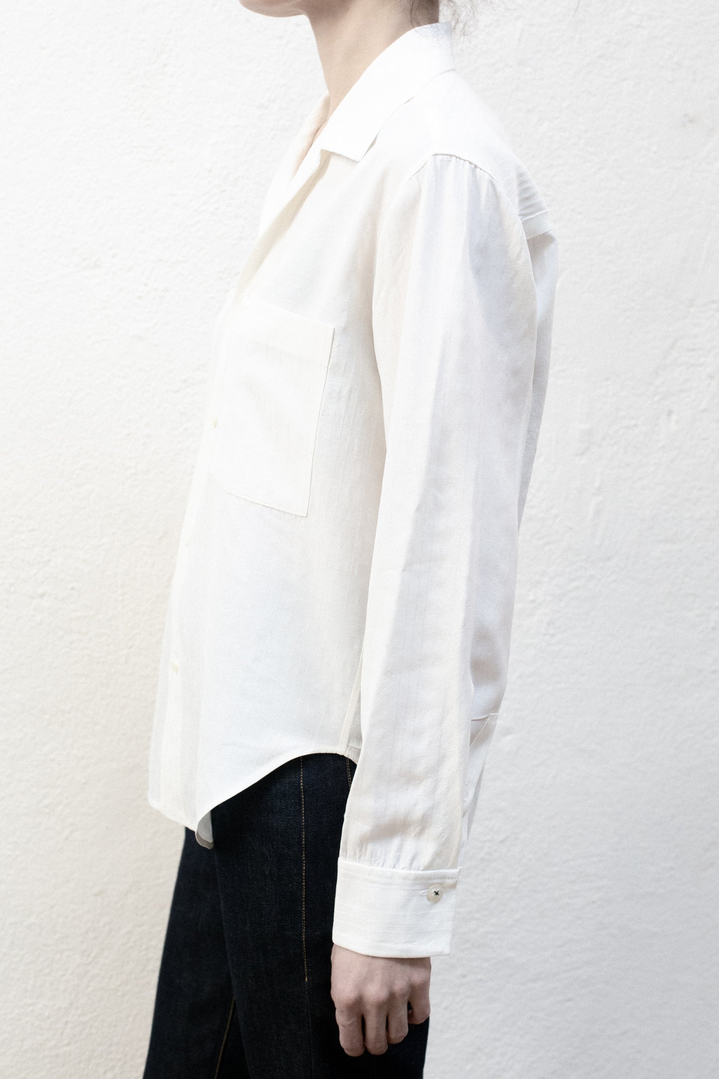 Casual Shirt in Creme Plaid Tencel