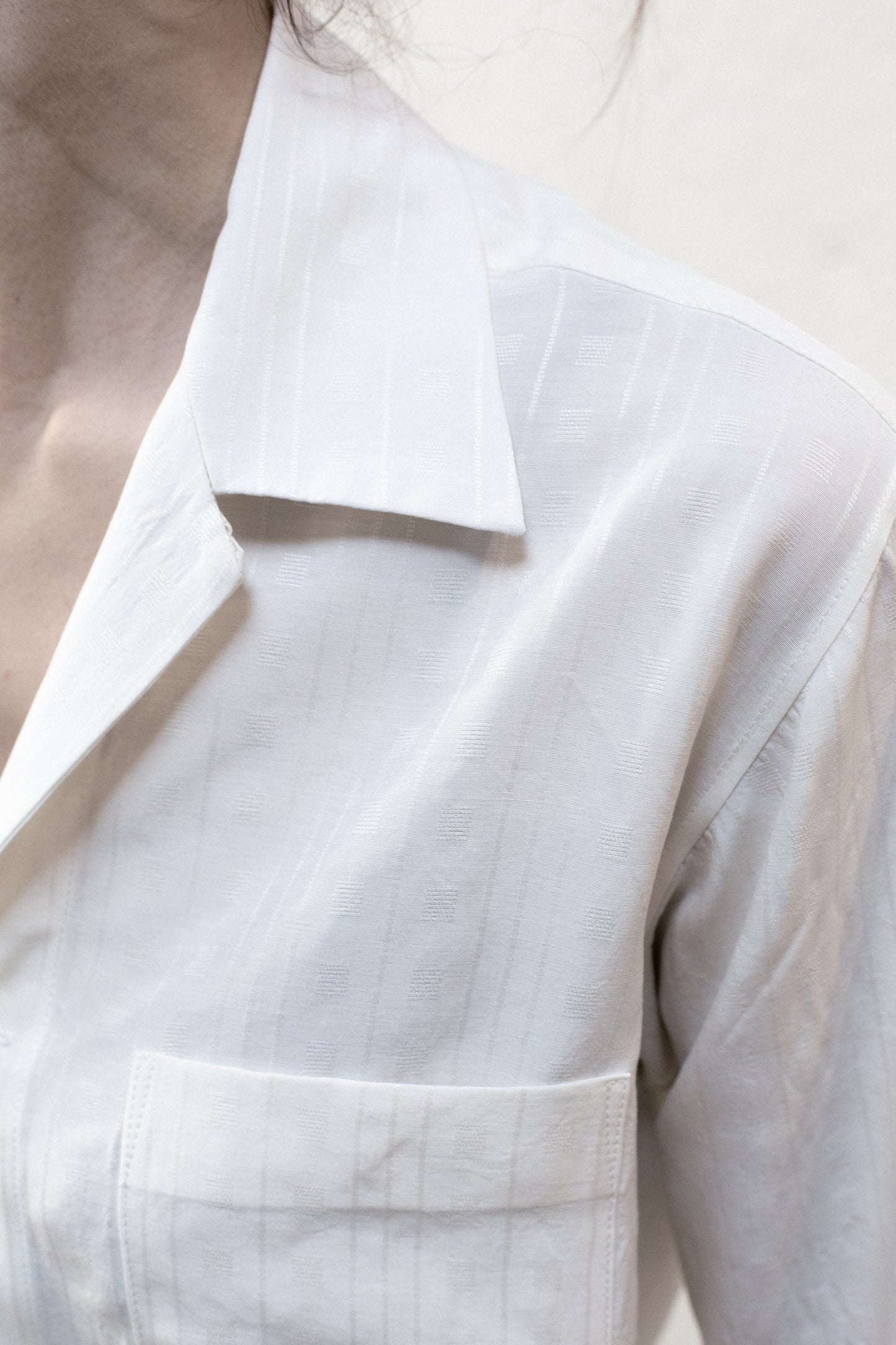 Casual Shirt in Creme Plaid Tencel