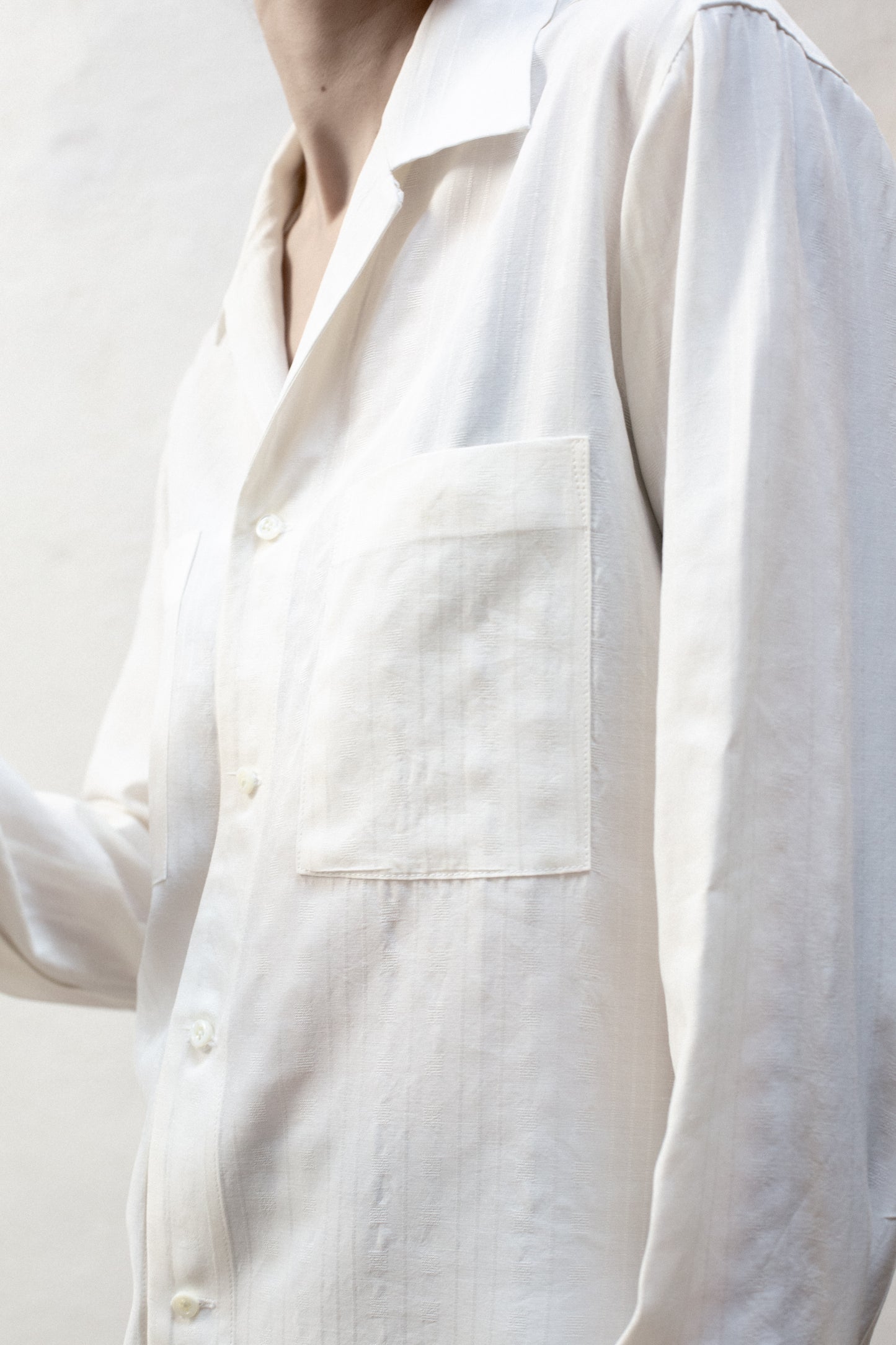 Casual Shirt in Creme Plaid Tencel