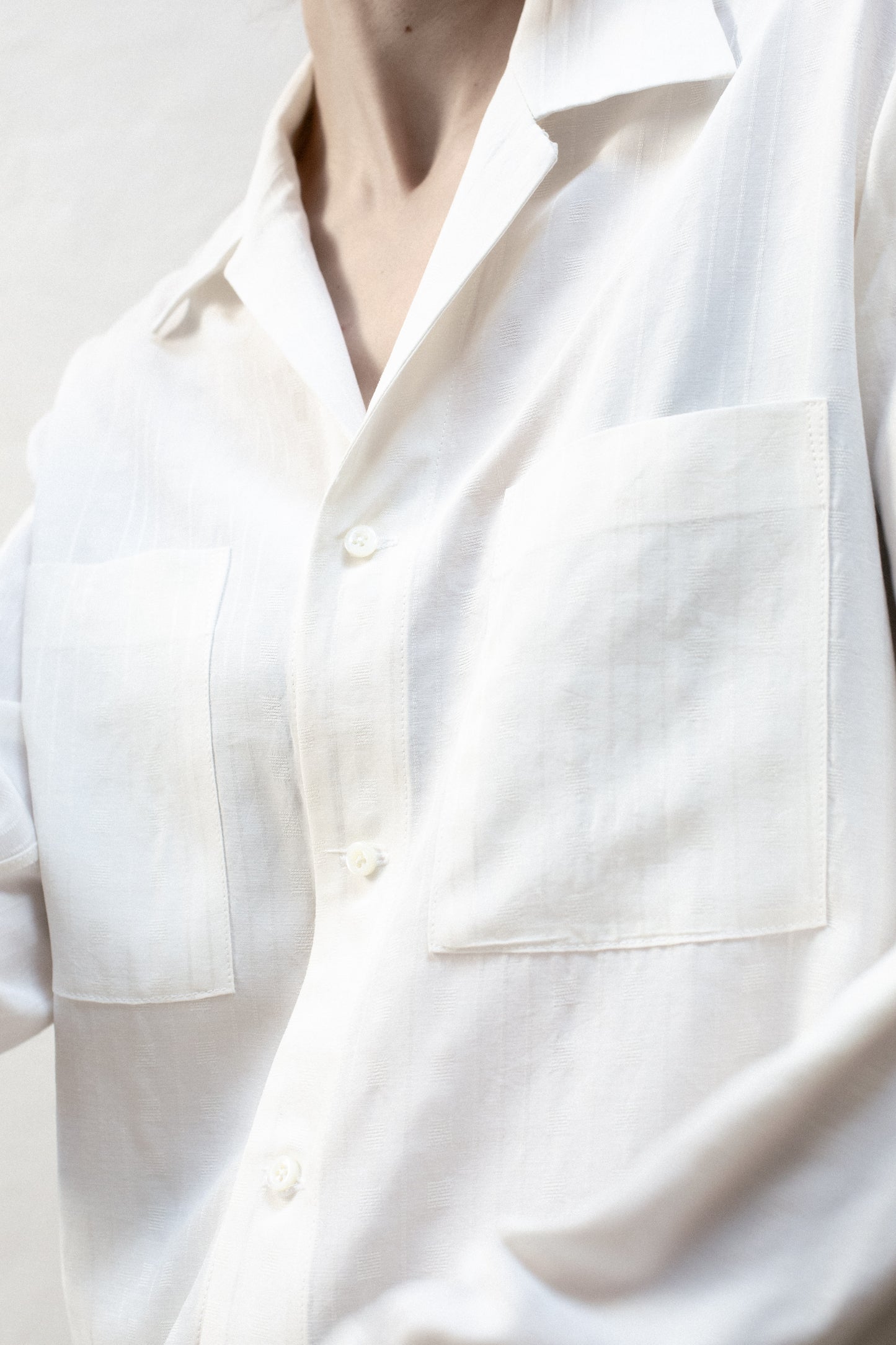 Casual Shirt in Creme Plaid Tencel