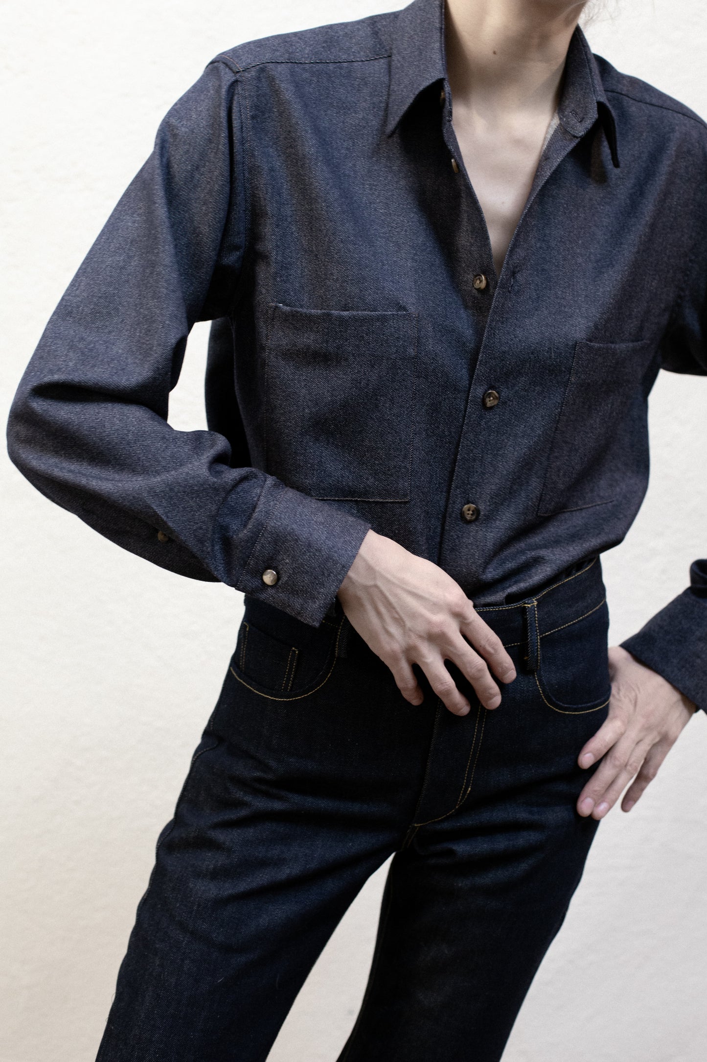 Dress Shirt in Indigo Pima Cotton