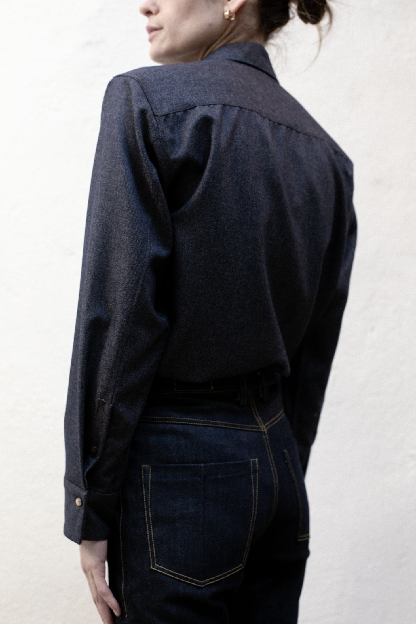 Dress Shirt in Indigo Pima Cotton