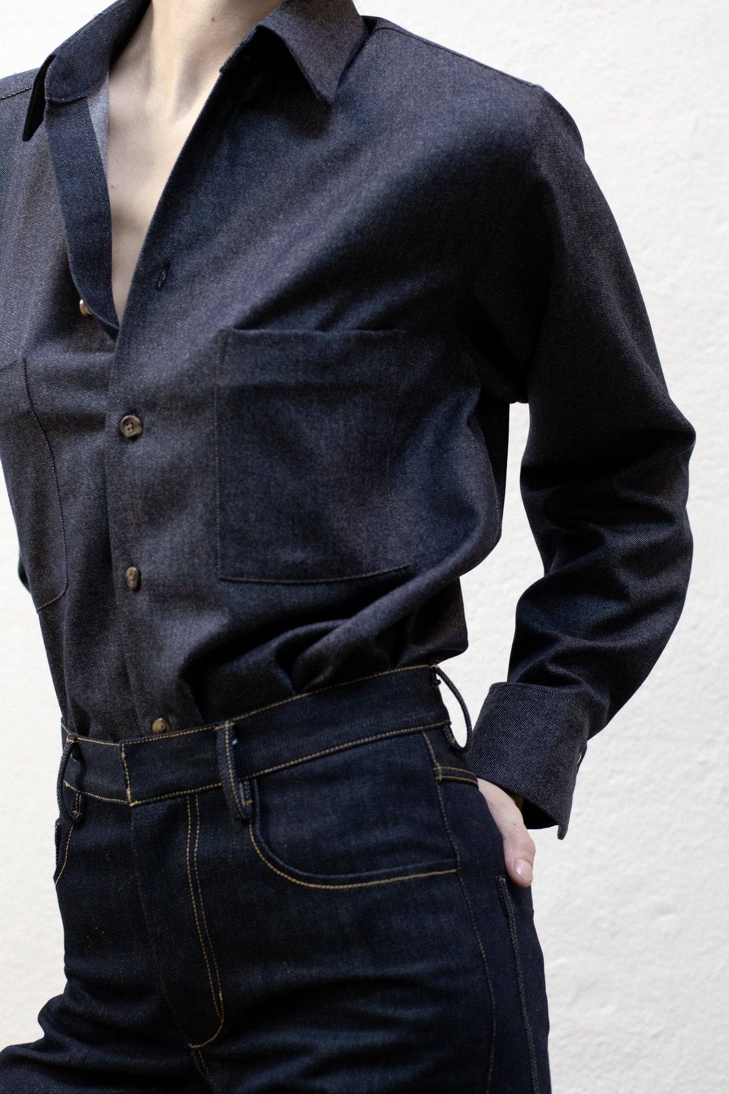 Dress Shirt in Indigo Pima Cotton