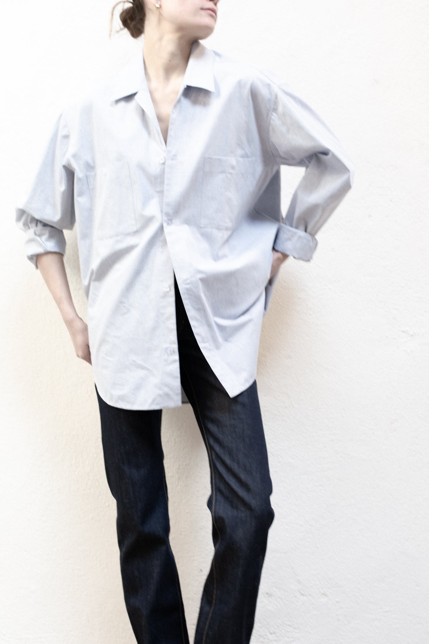 Casual Shirt in Light Blue Chambray