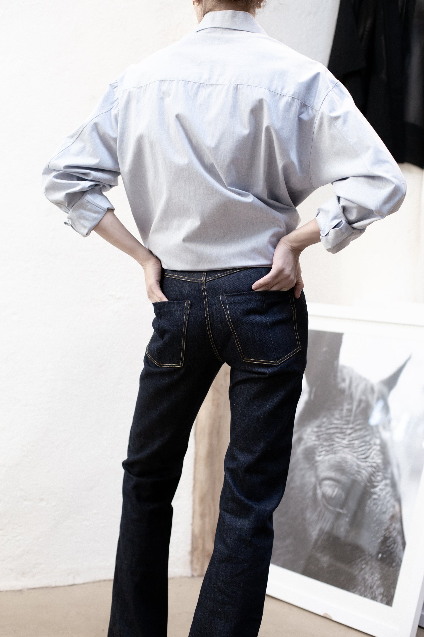 Casual Shirt in Light Blue Chambray
