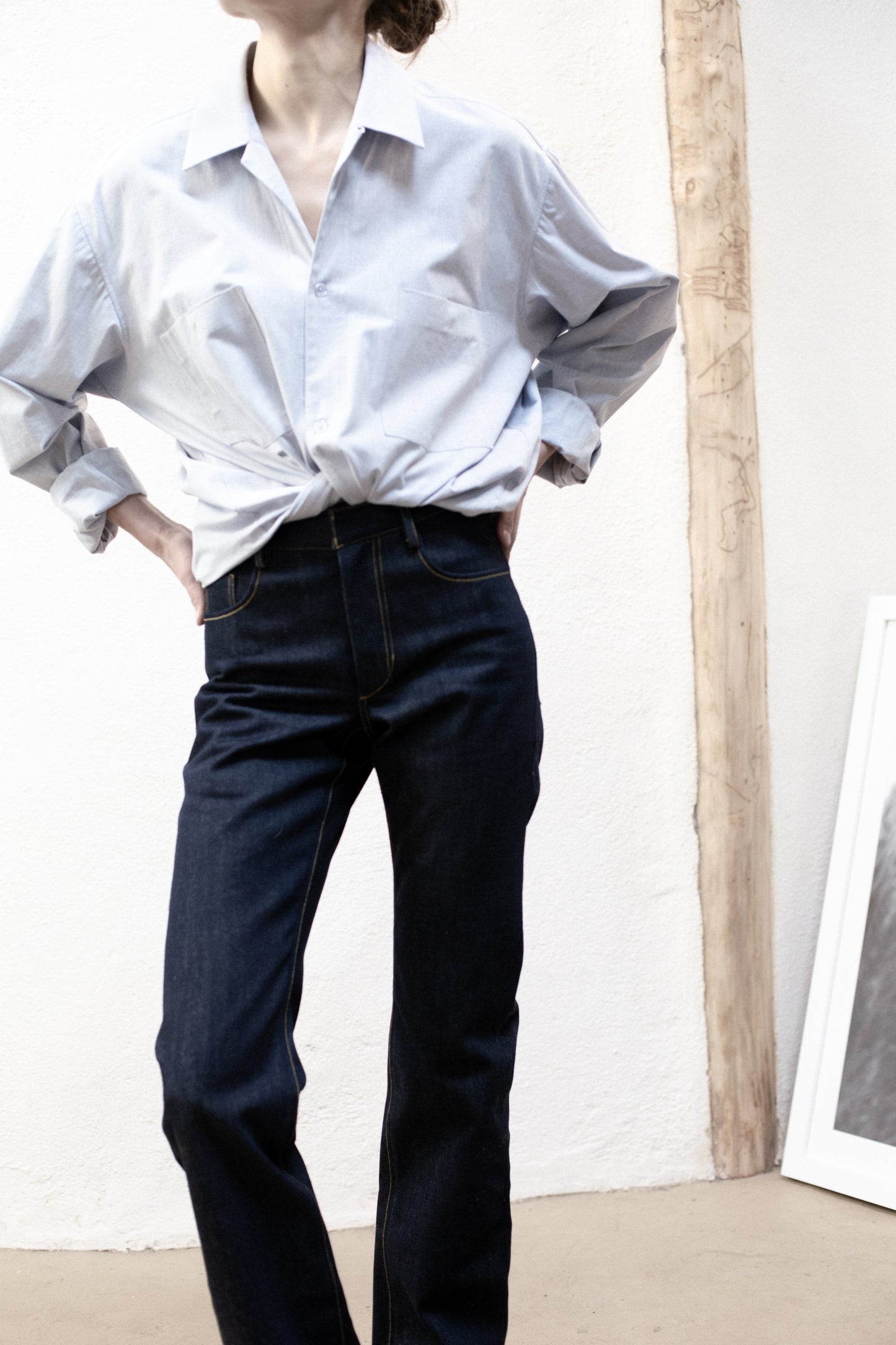 Casual Shirt in Light Blue Chambray