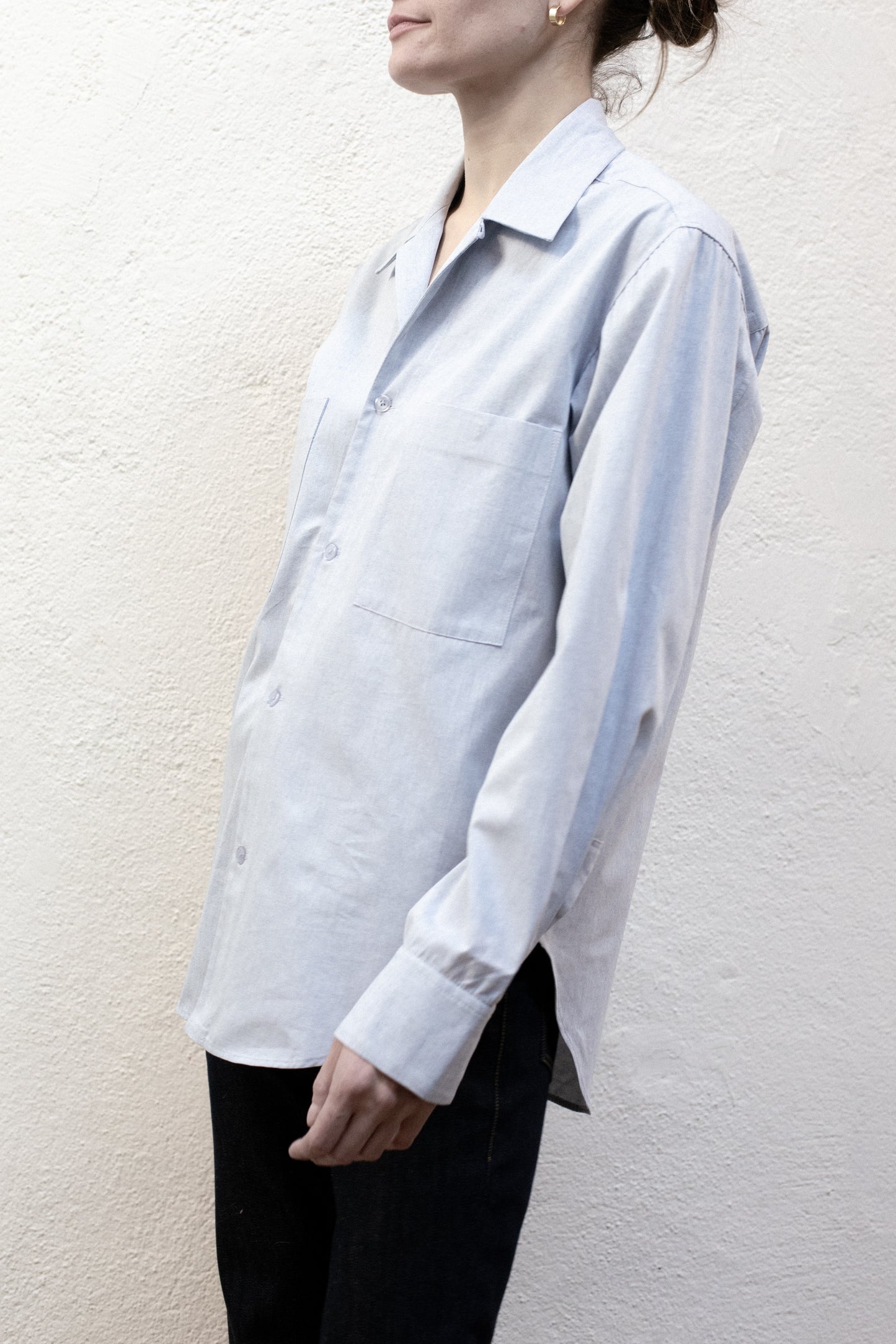 Casual Shirt in Light Blue Chambray
