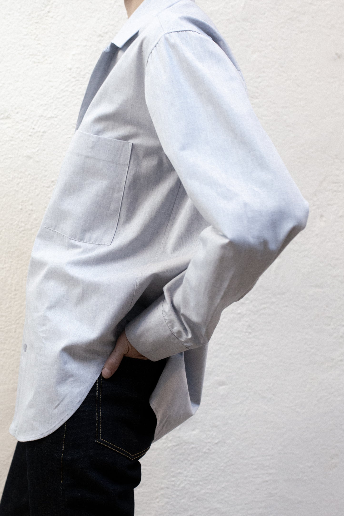 Casual Shirt in Light Blue Chambray
