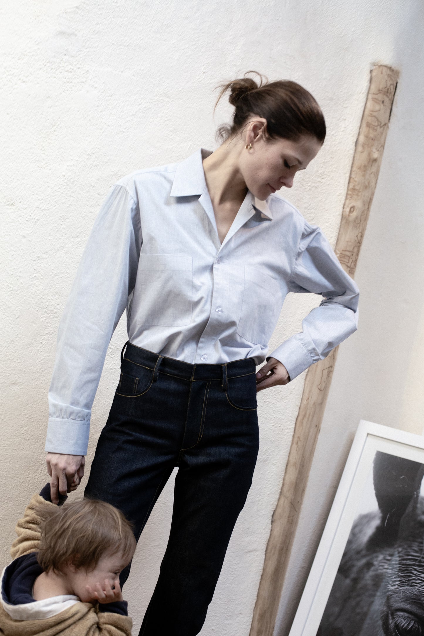 Casual Shirt in Light Blue Chambray
