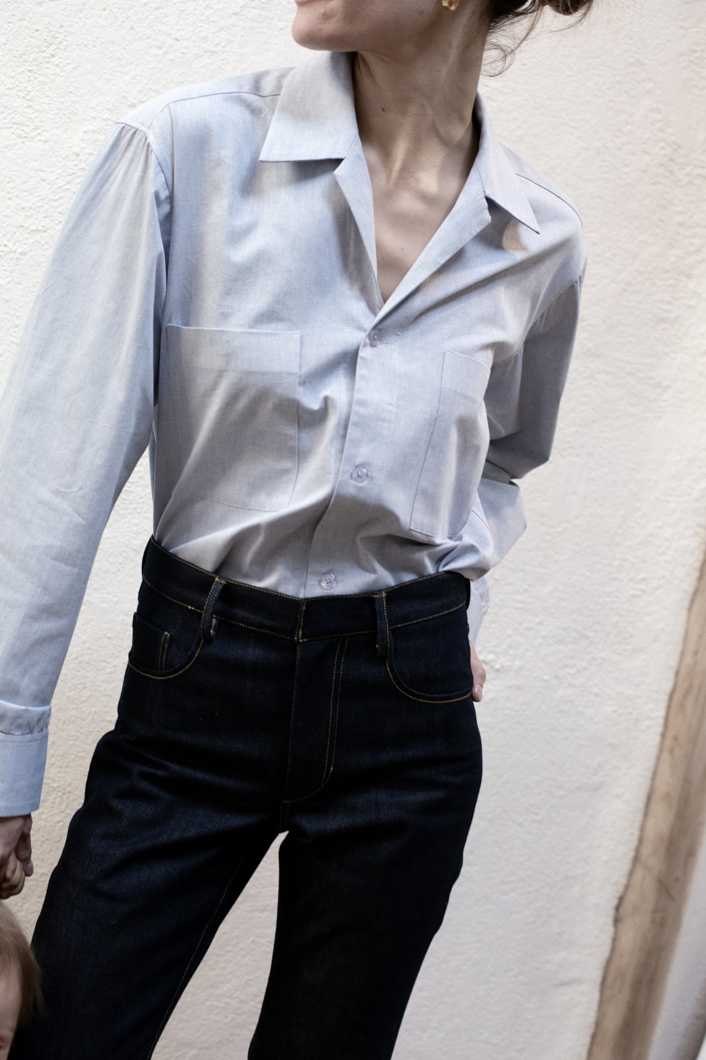 Casual Shirt in Light Blue Chambray