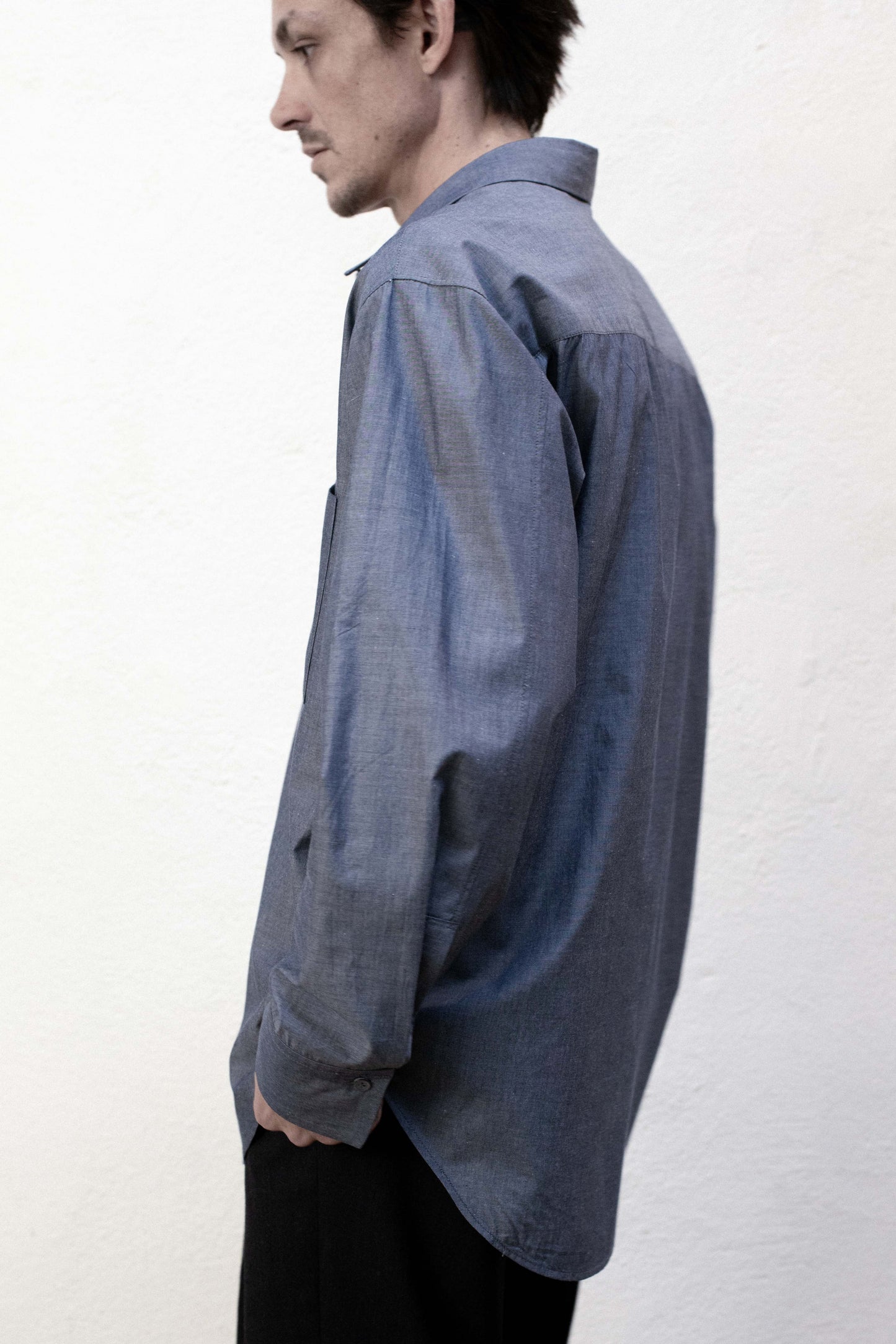 Casual Shirt in Grey Cotton