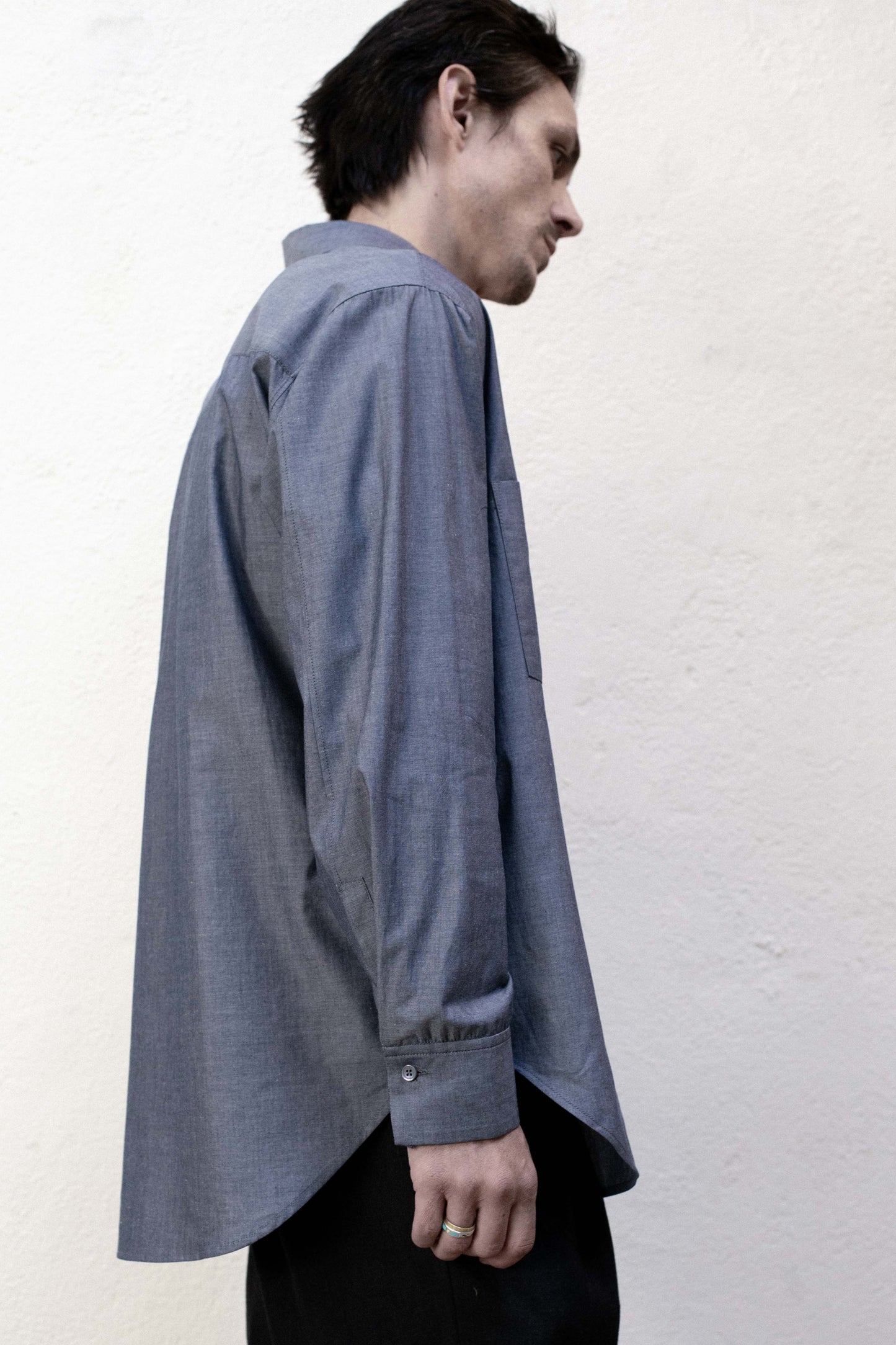 Casual Shirt in Grey Cotton