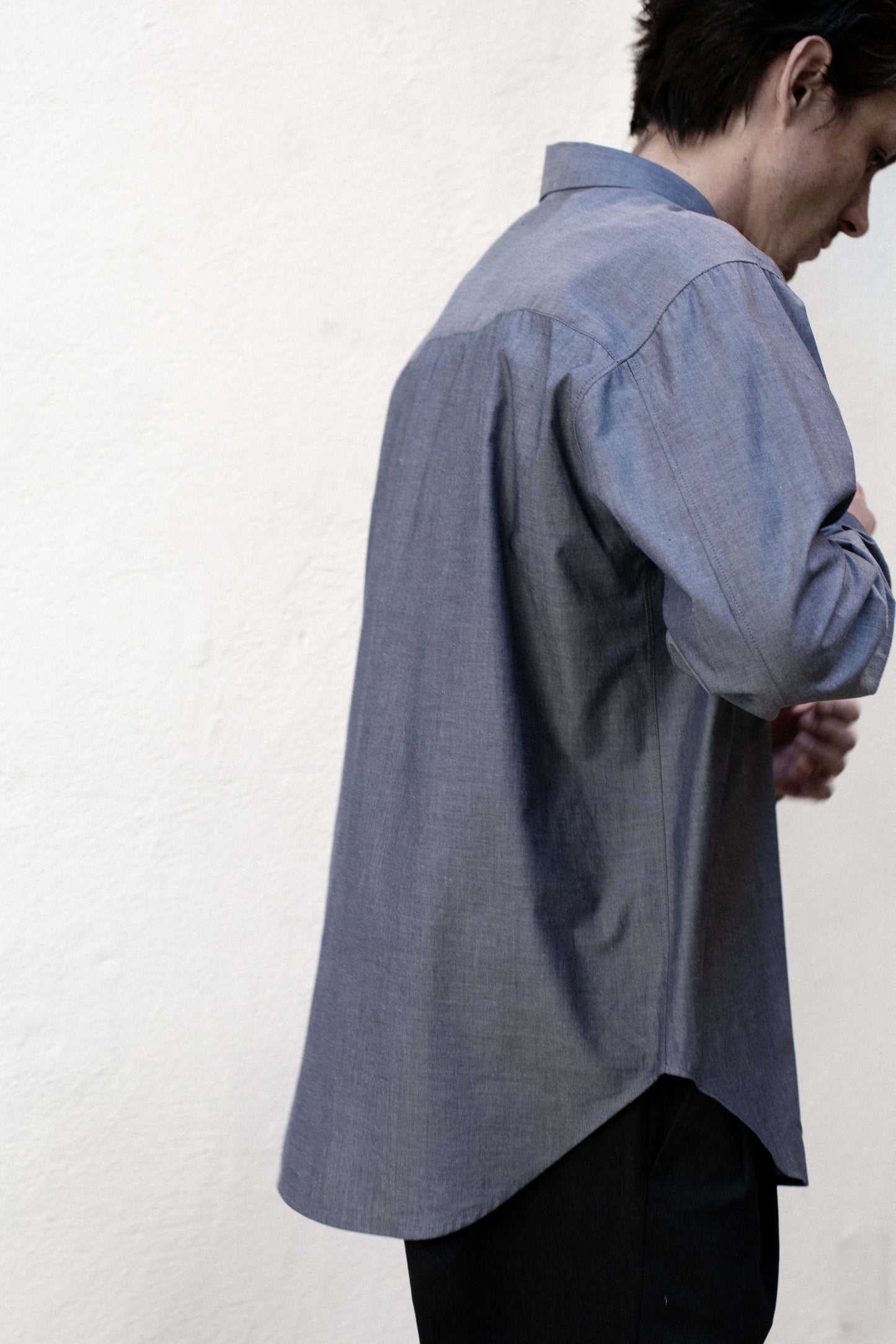 Casual Shirt in Grey Cotton