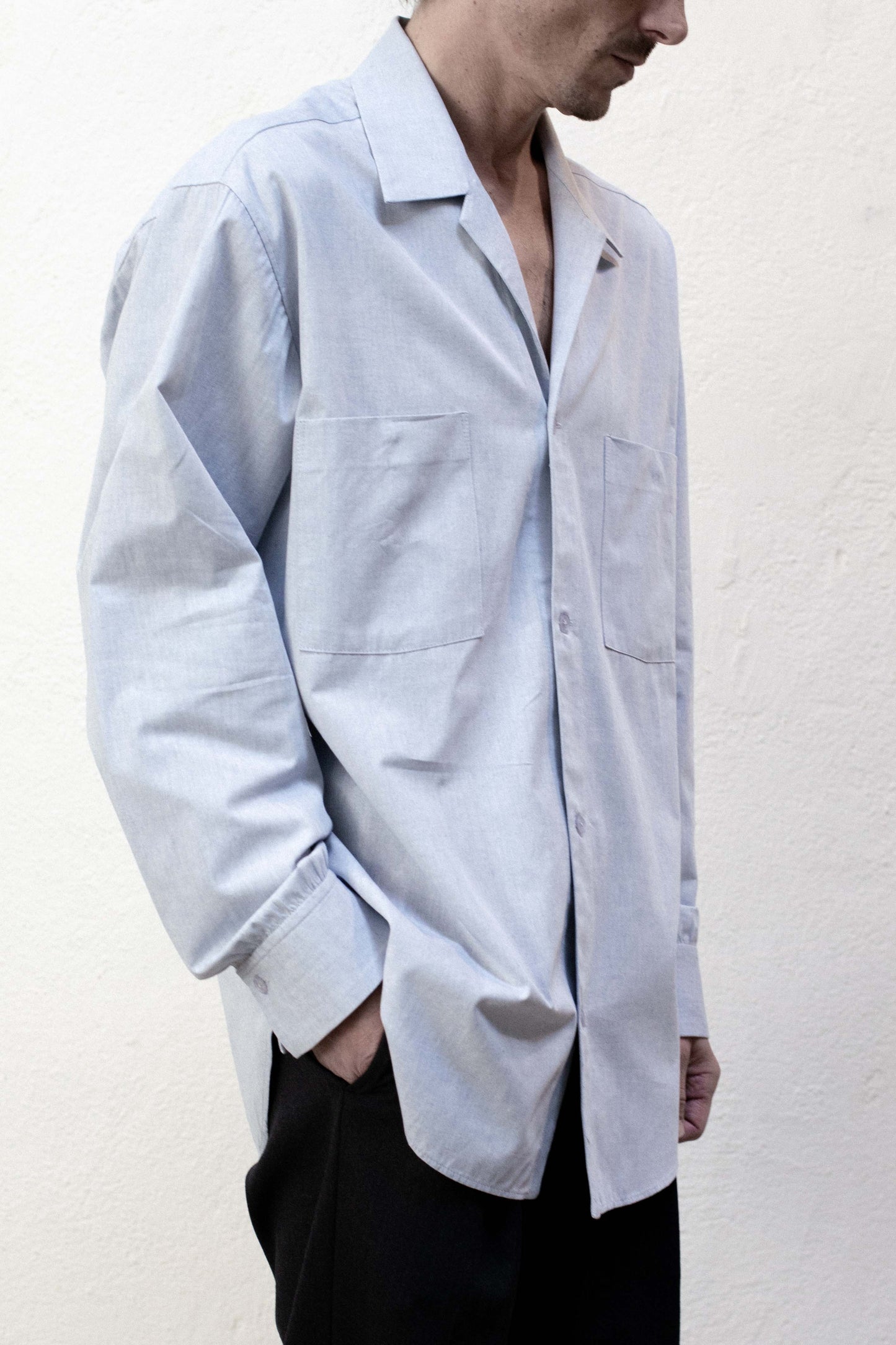 Casual Shirt in Light Blue Chambray
