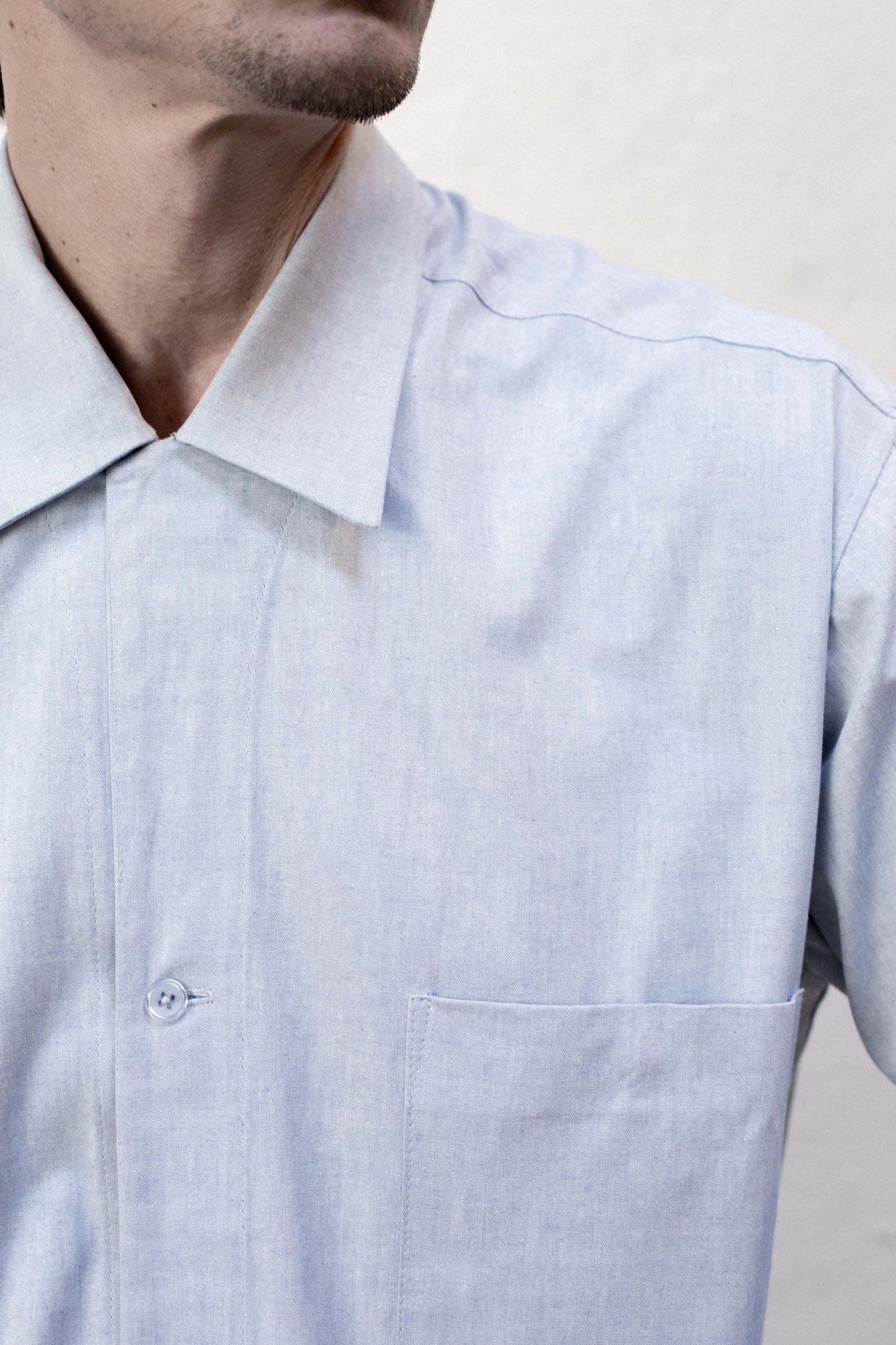 Casual Shirt in Light Blue Chambray
