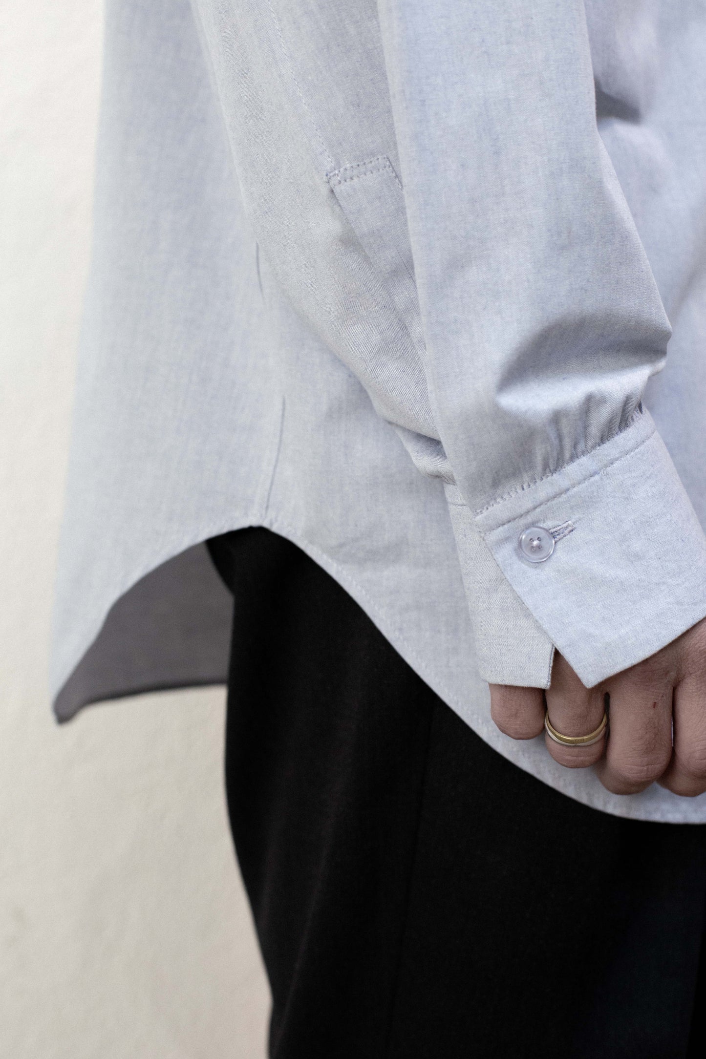 Casual Shirt in Light Blue Chambray