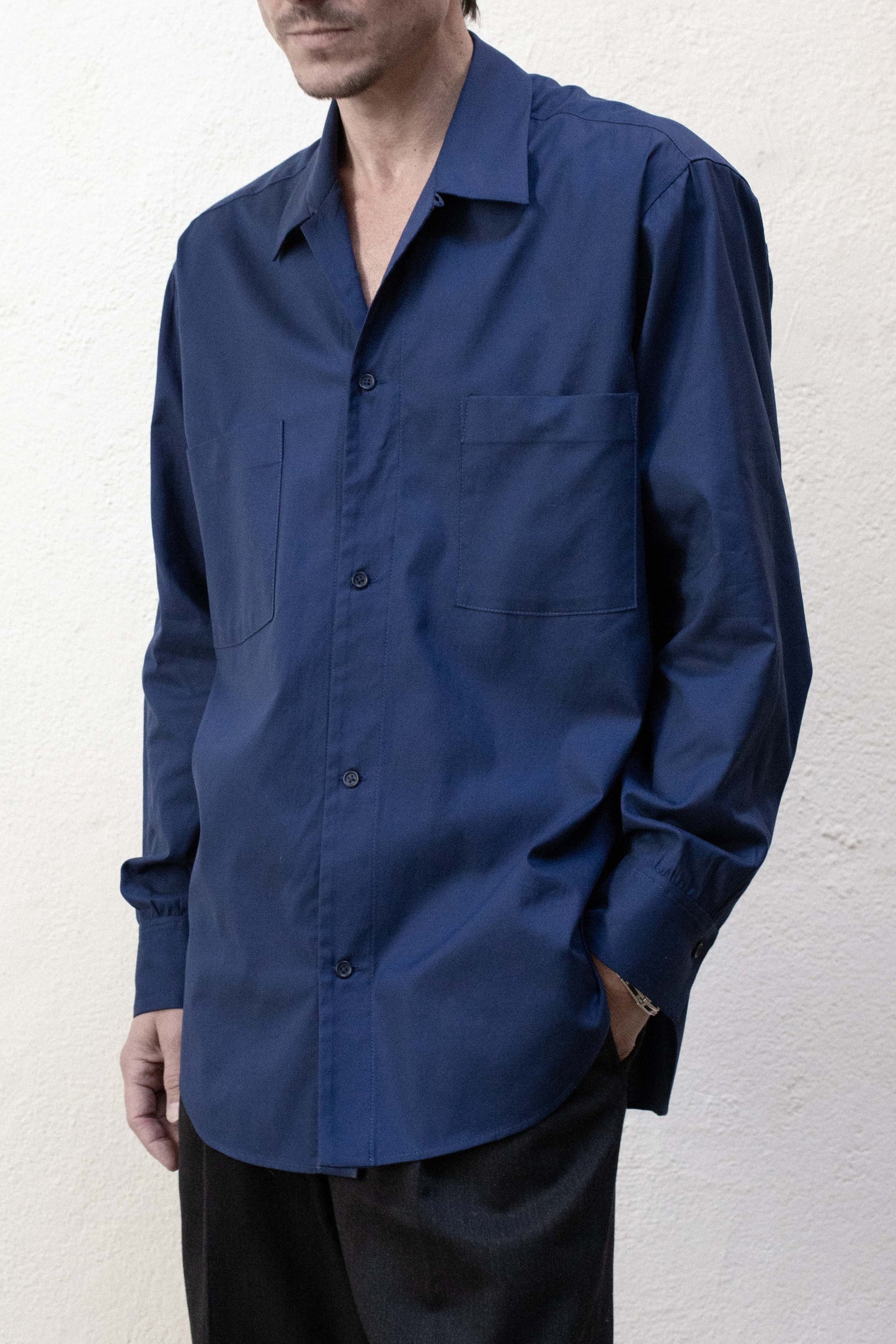Casual Shirt in Blue Cotton