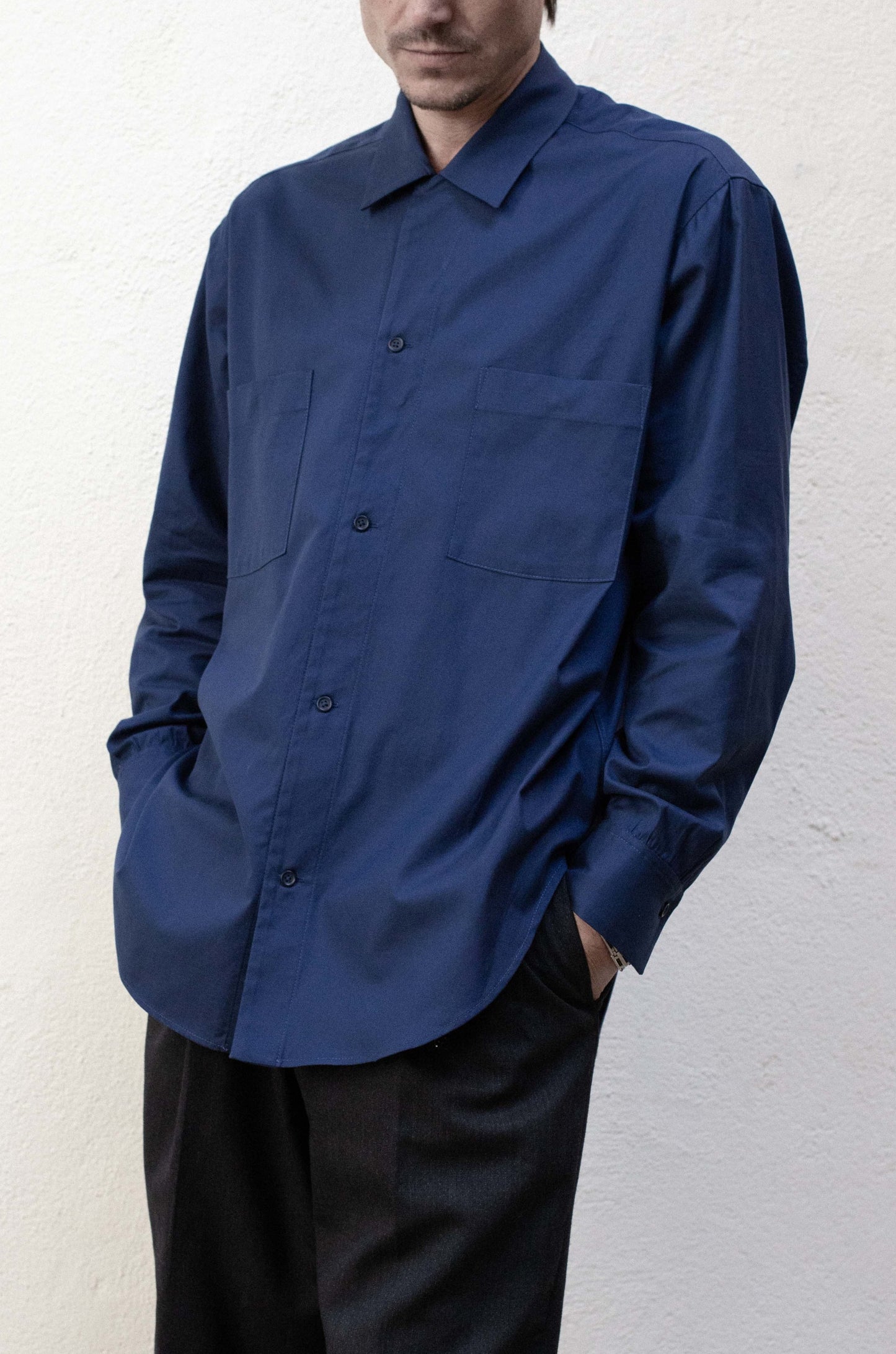 Casual Shirt in Blue Cotton