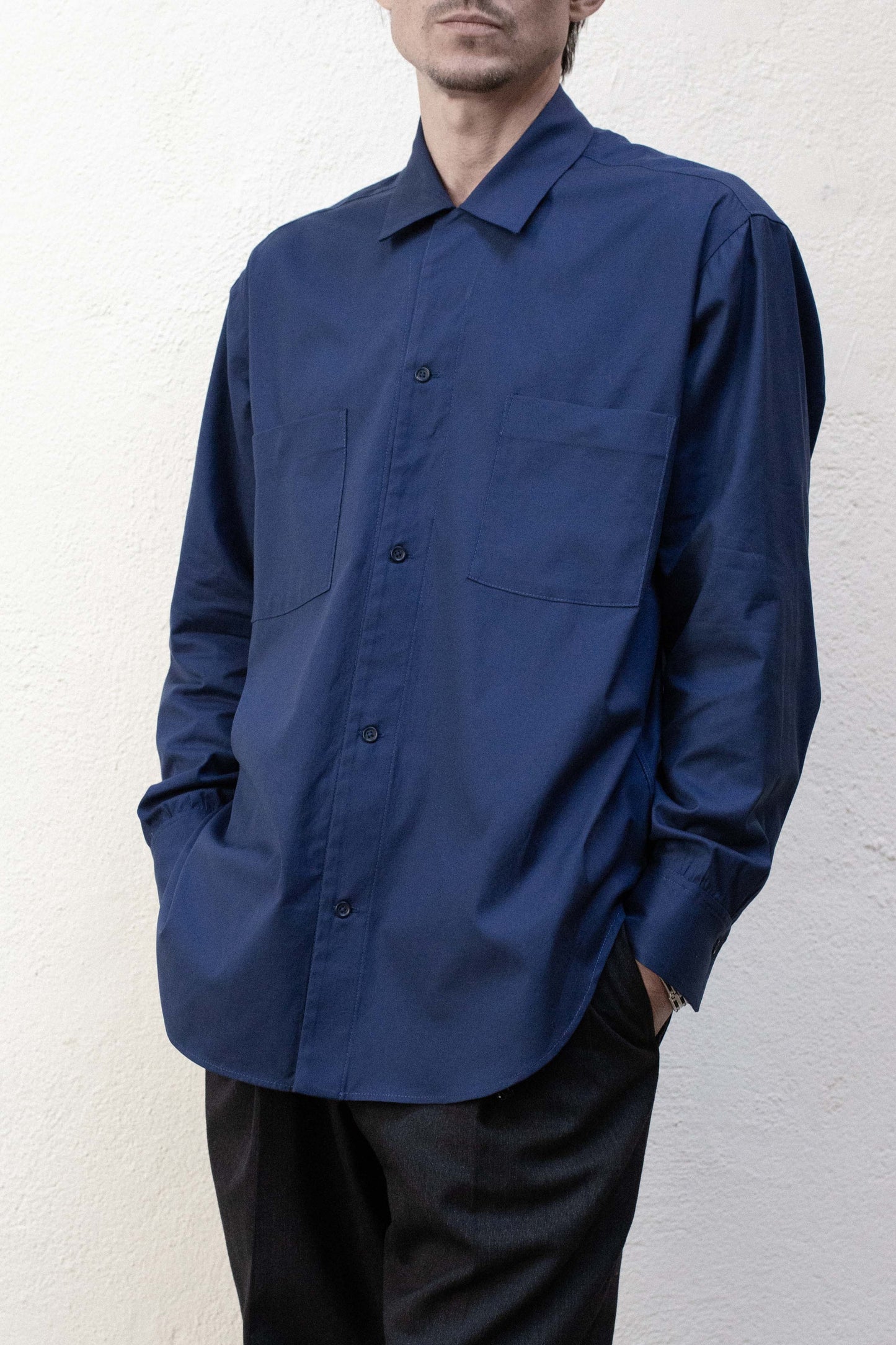 Casual Shirt in Blue Cotton