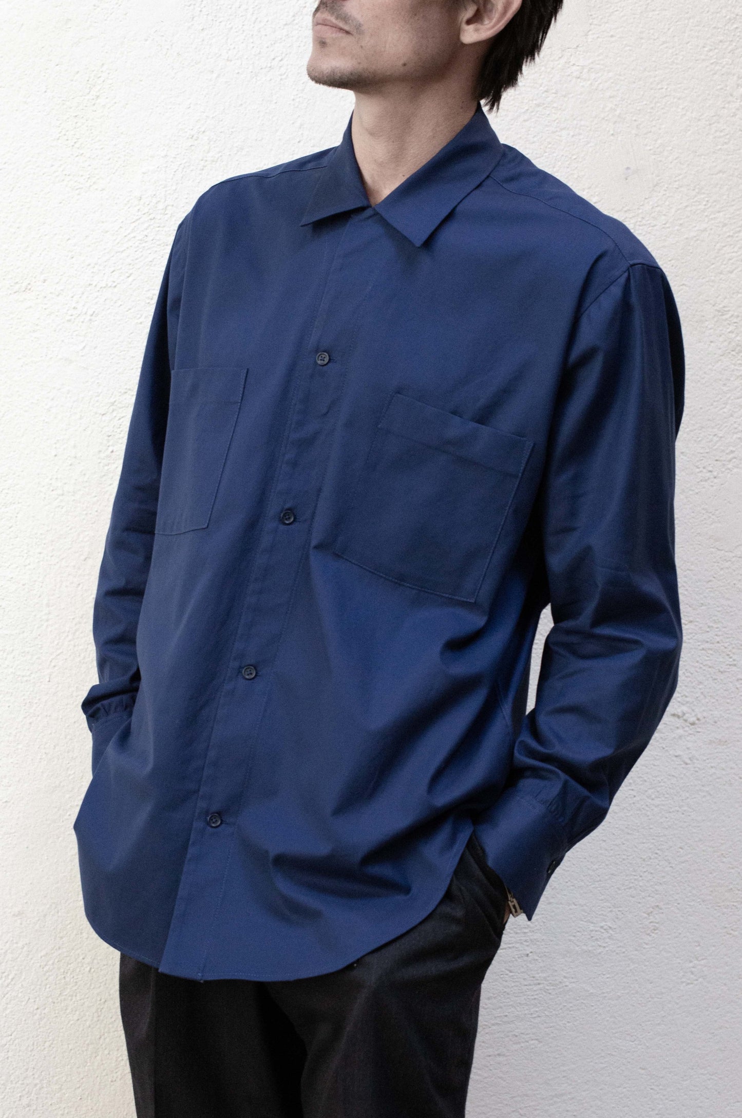 Casual Shirt in Blue Cotton