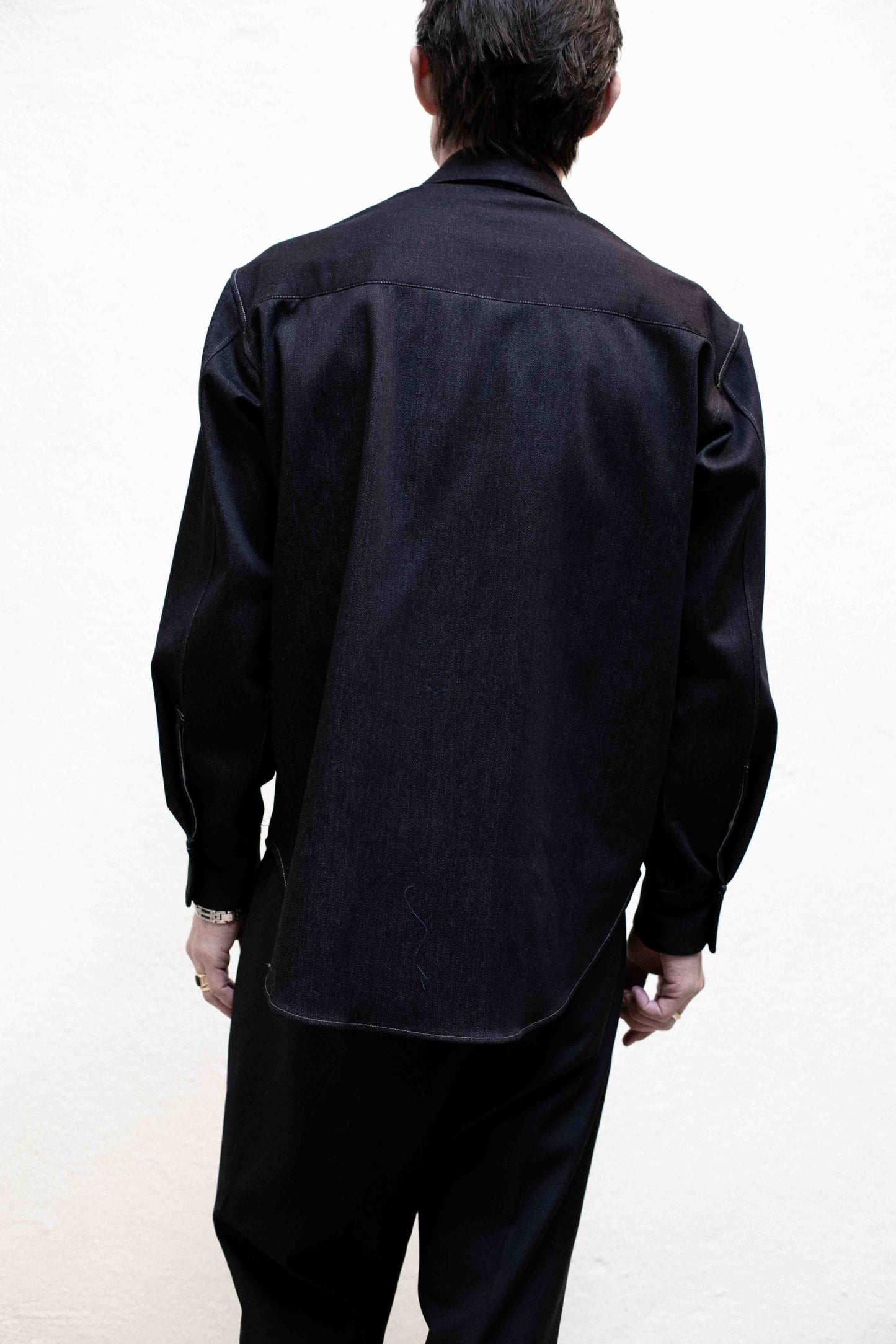 Casual Shirt in Dark Blue Denim