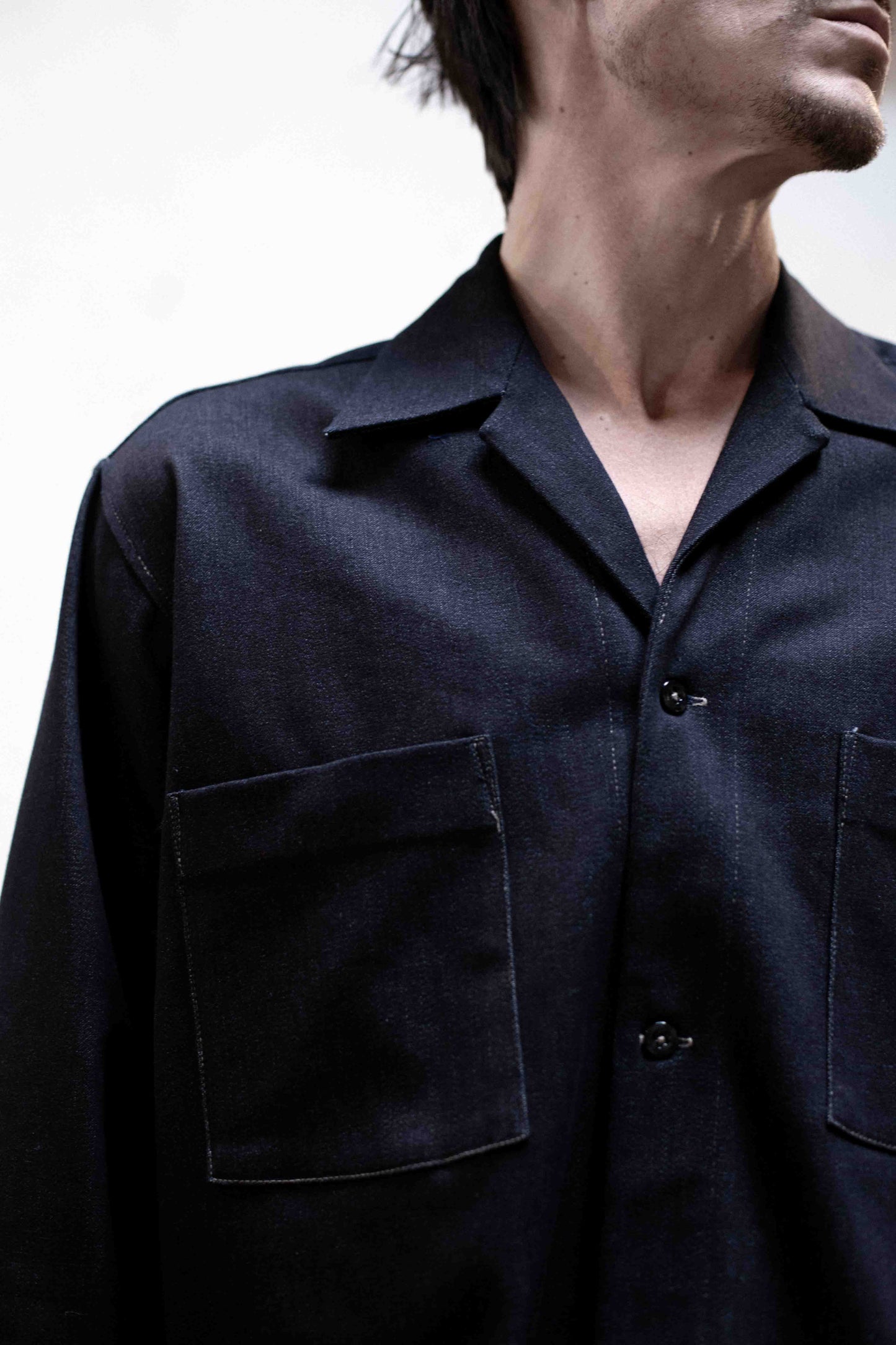 Casual Shirt in Dark Blue Denim