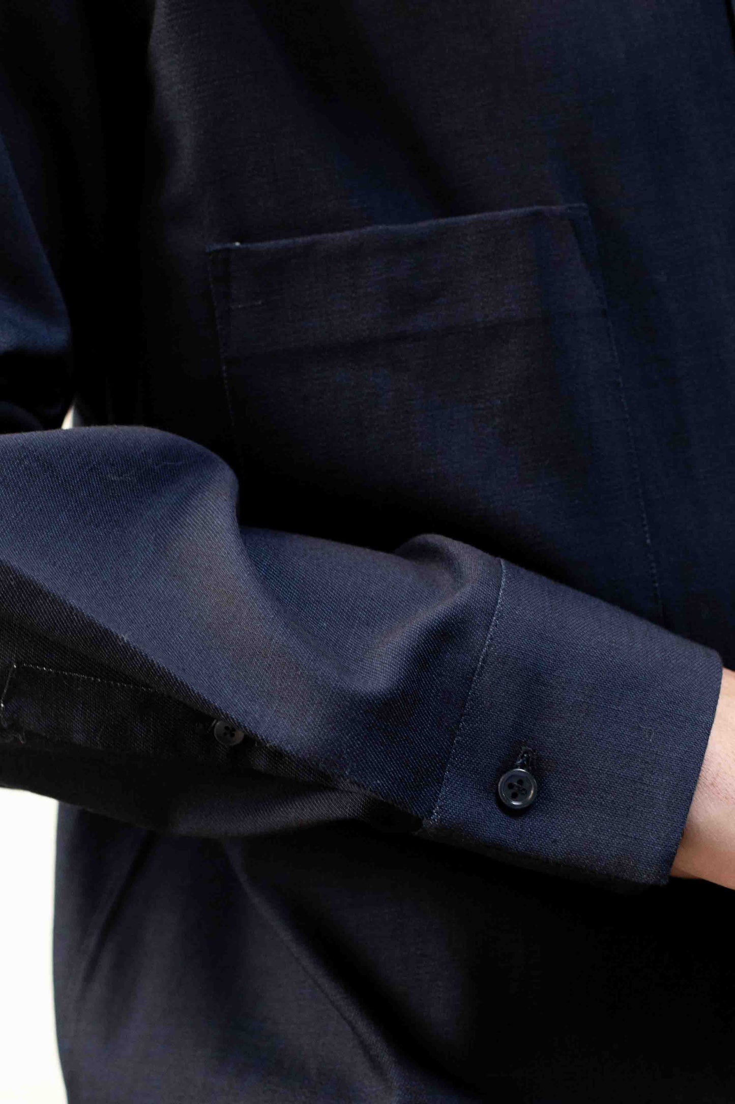 Dress Shirt in Indigo Dark Blue Denim