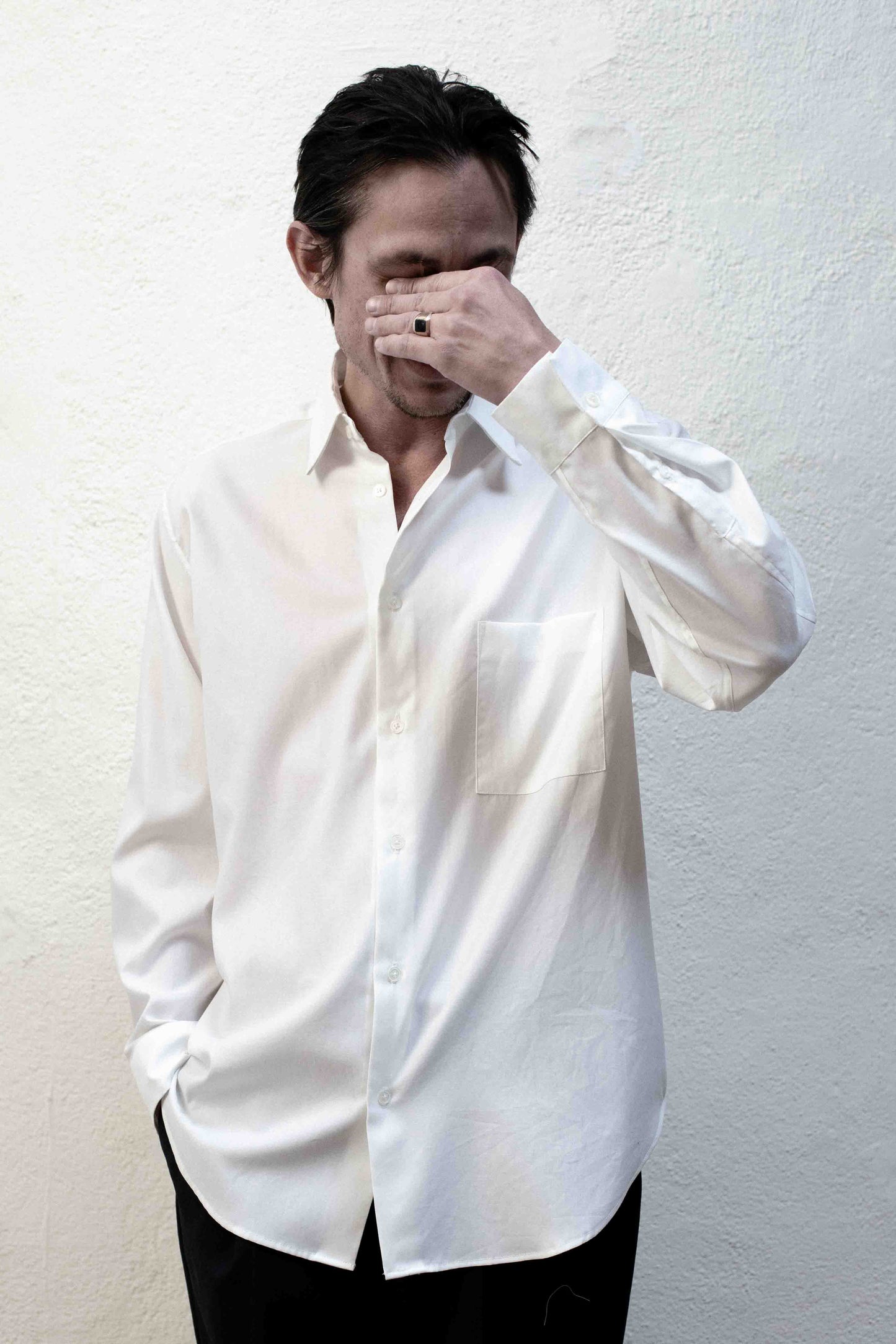 Dress Shirt in Optic White Egypt Pima Cotton